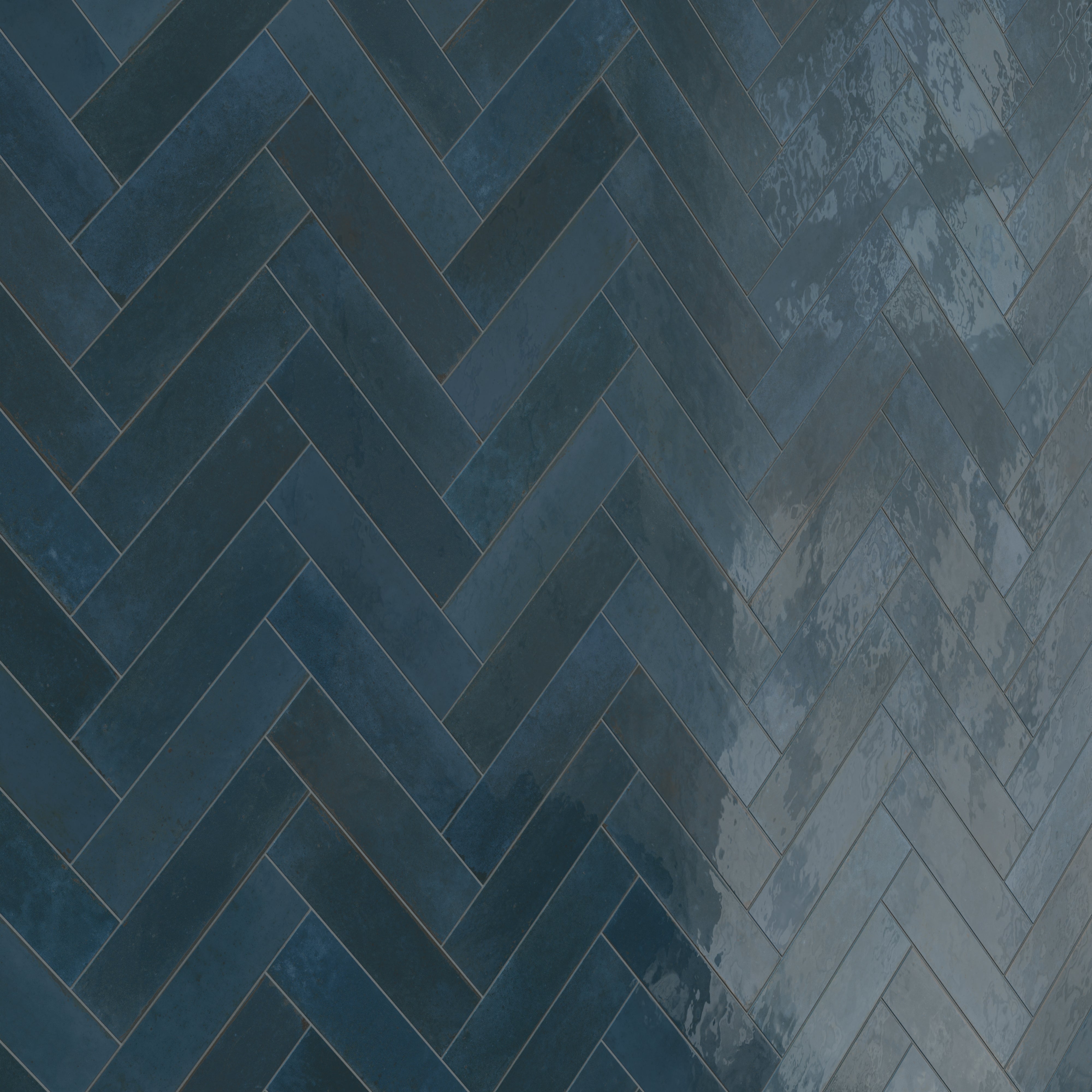 Makenna 3x11 Glossy Porcelain Tile in Indigo