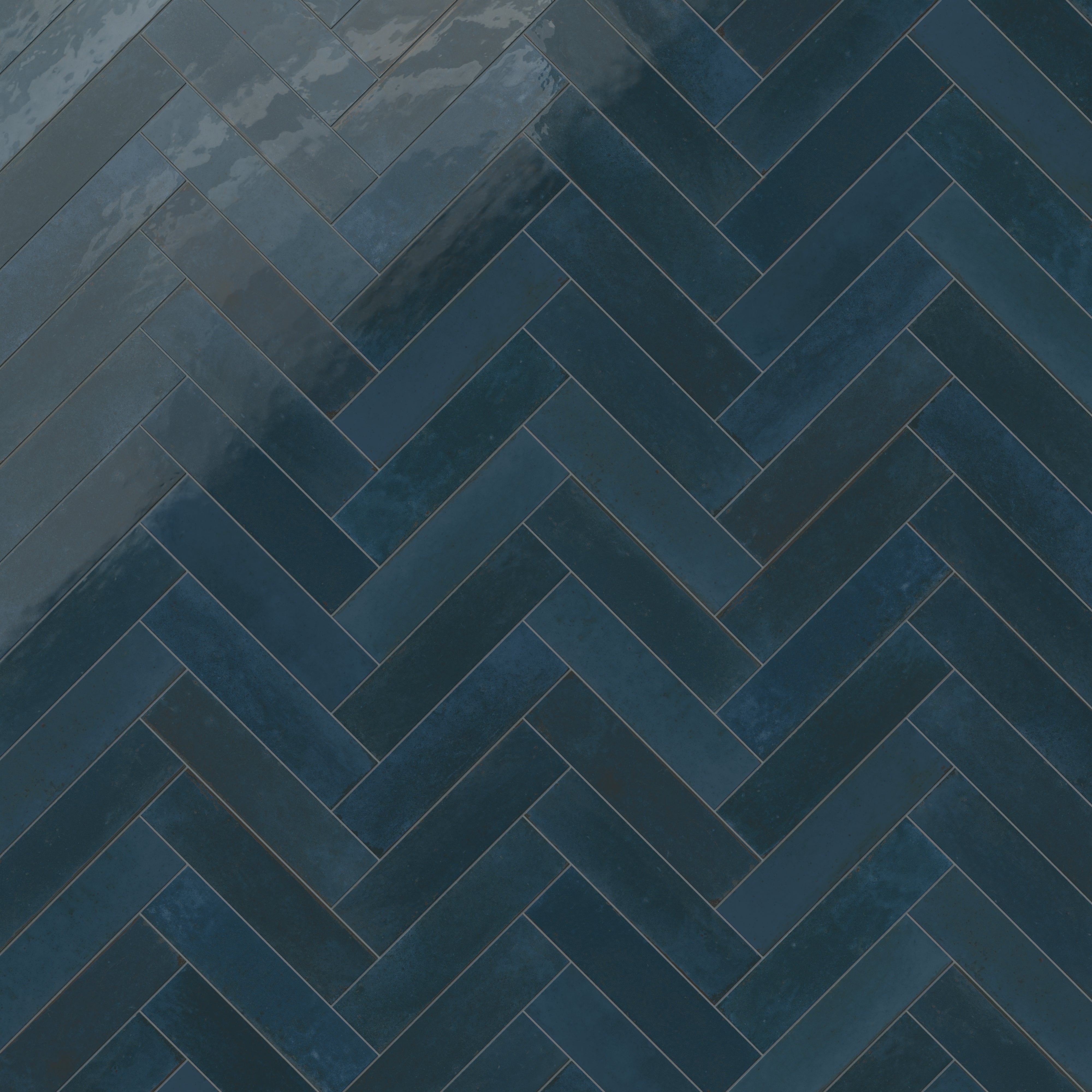 Makenna 3x11 Glossy Porcelain Tile in Indigo