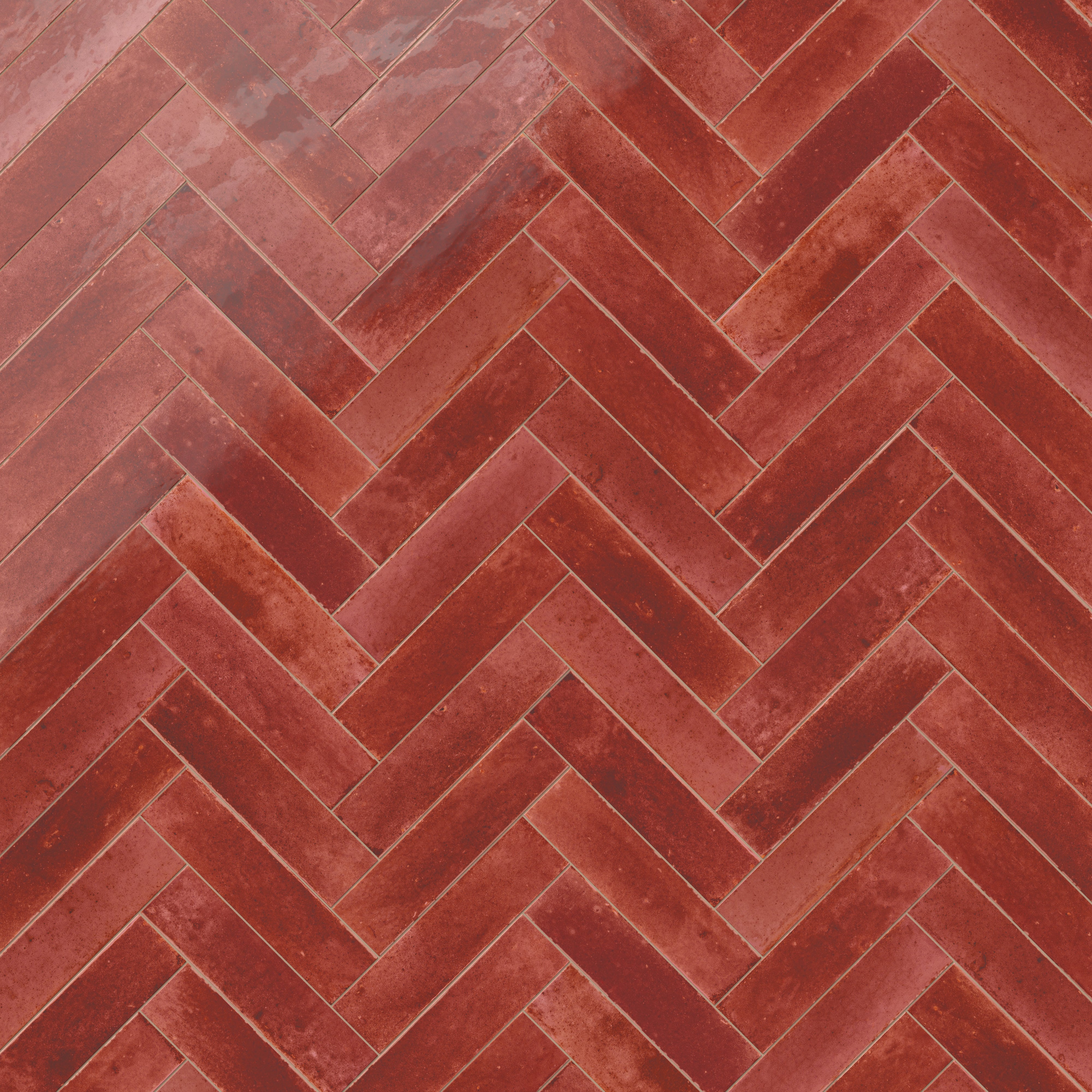 Makenna 3x11 Glossy Porcelain Tile in Crimson