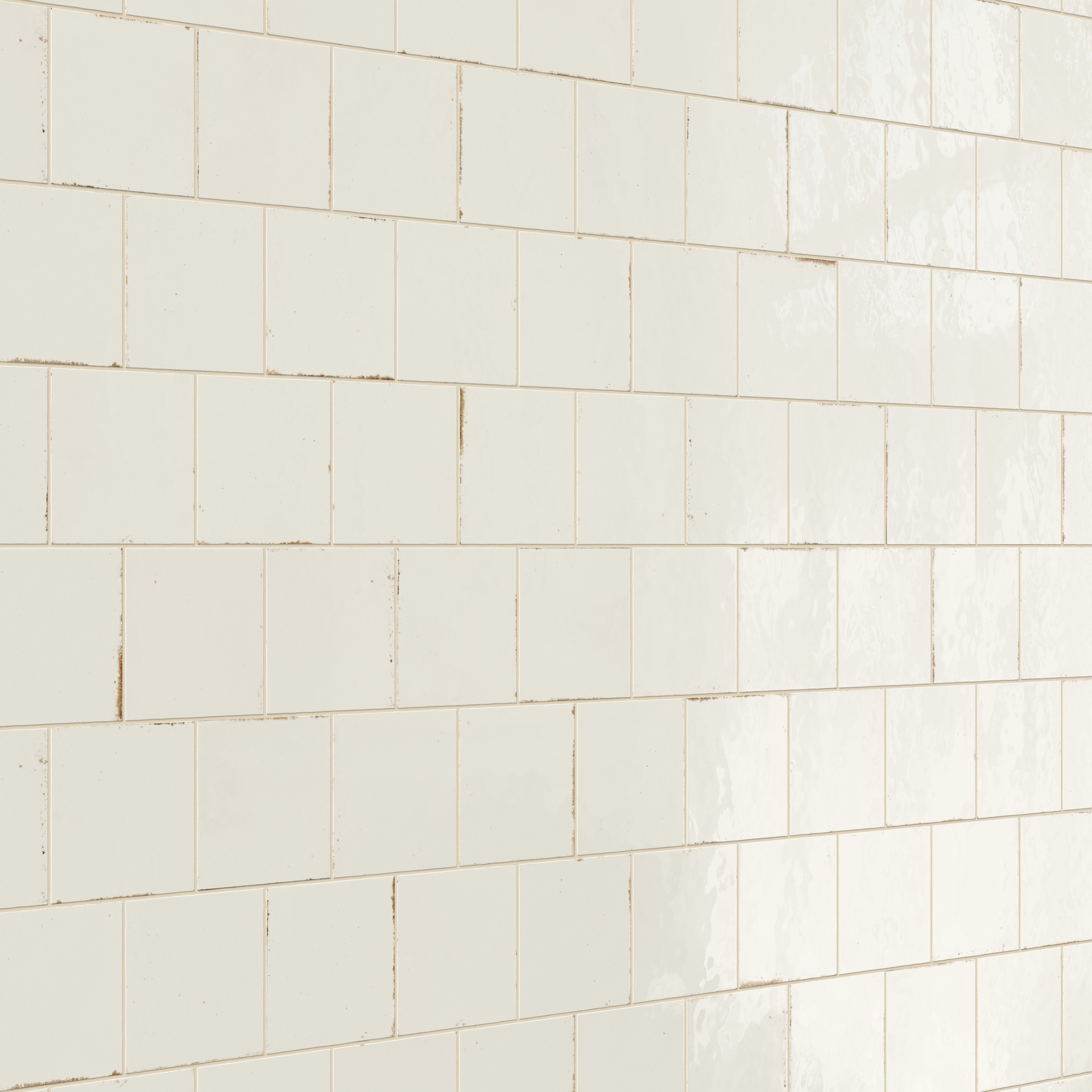 Makenna 6x6 Glossy Porcelain Tile in Frost