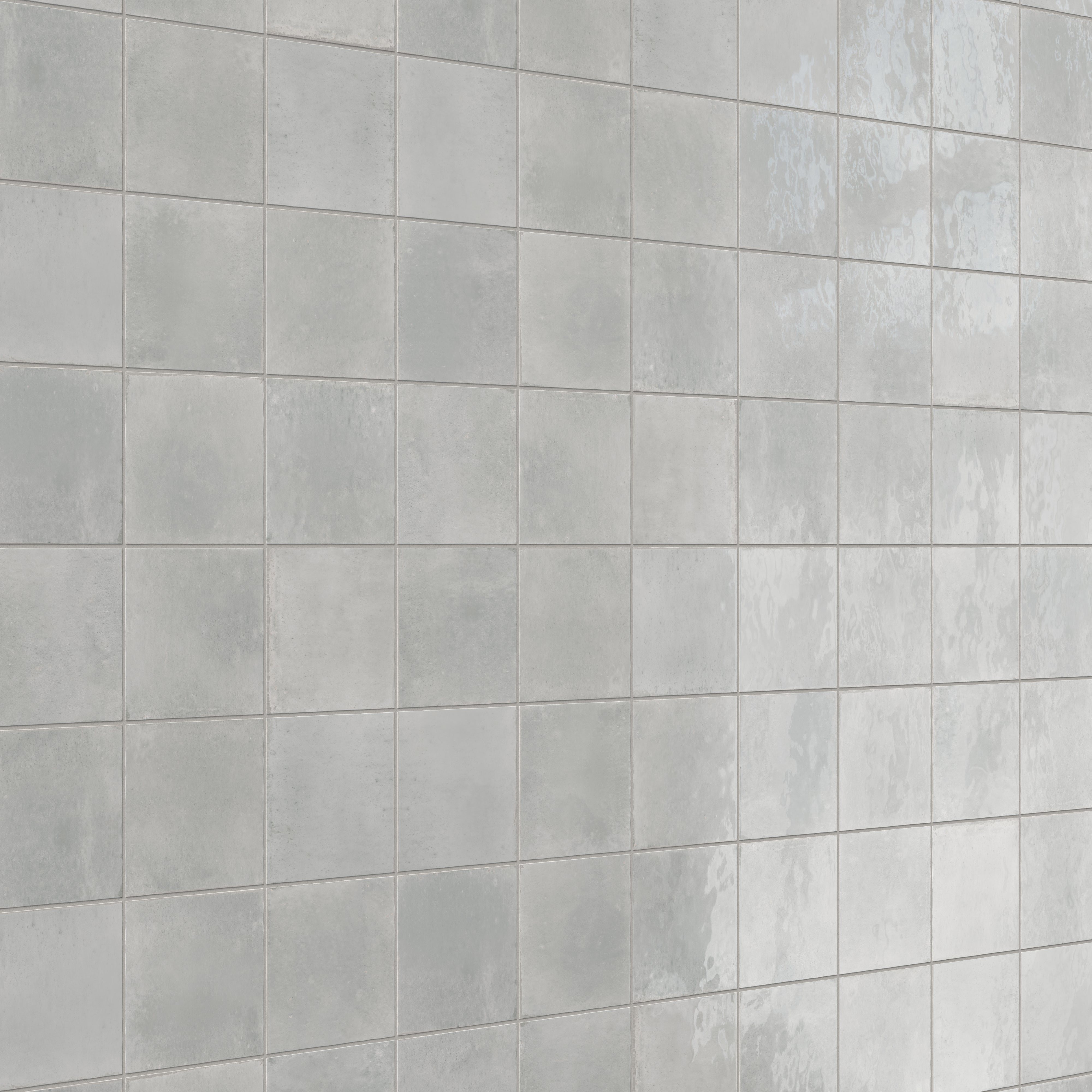 Makenna 6x6 Glossy Porcelain Tile in Pebble