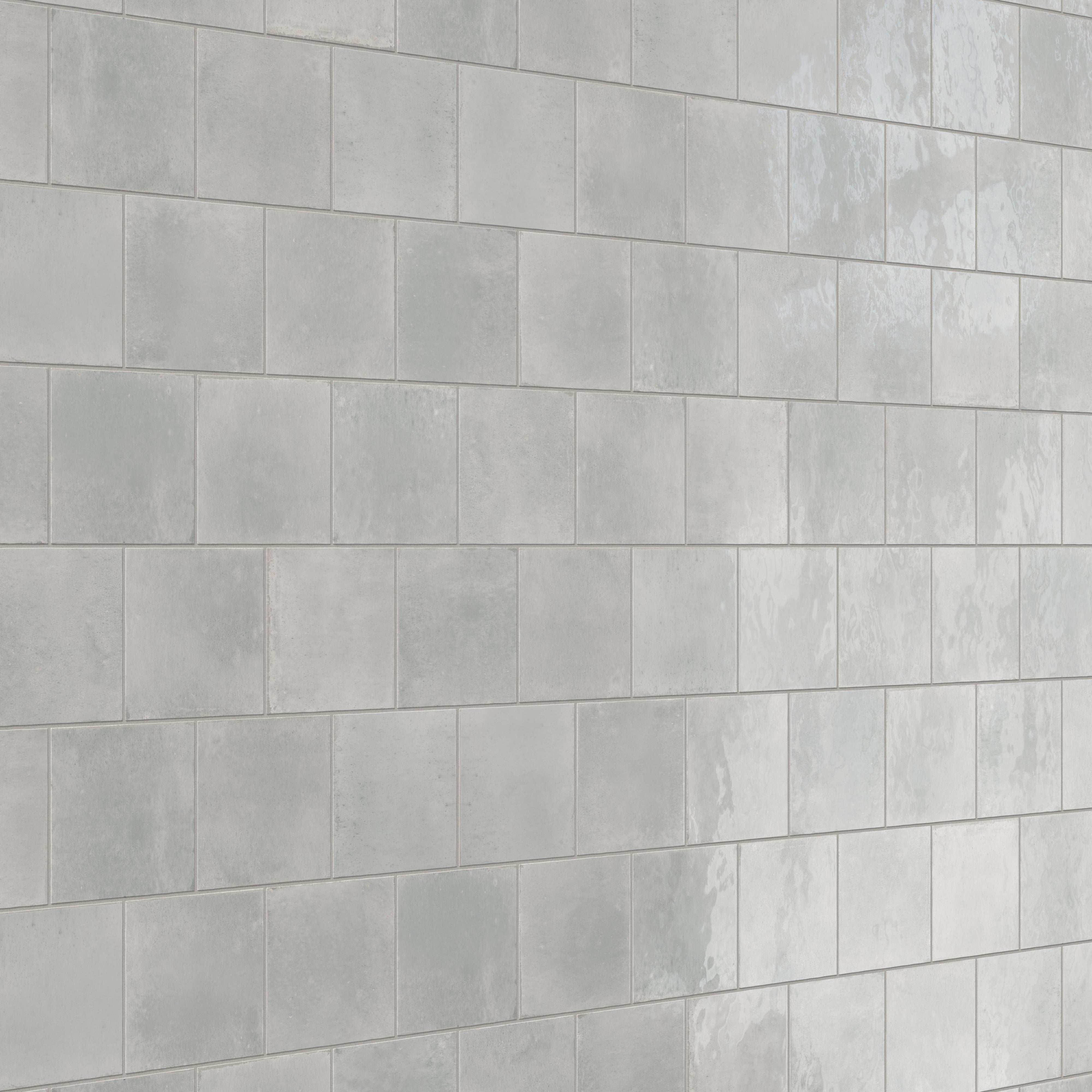 Makenna 6x6 Glossy Porcelain Tile in Pebble