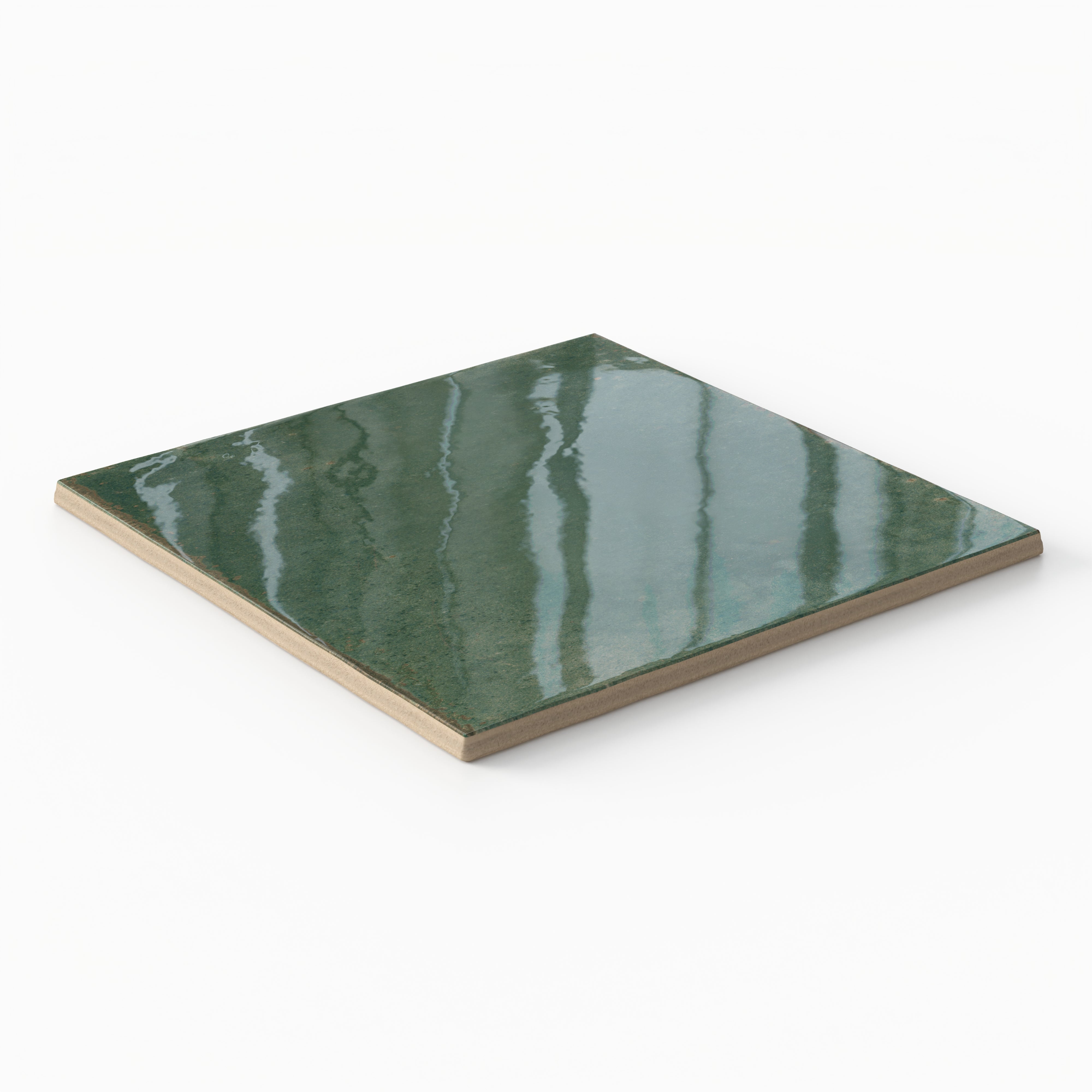 Makenna 6x6 Glossy Porcelain Tile in Forest