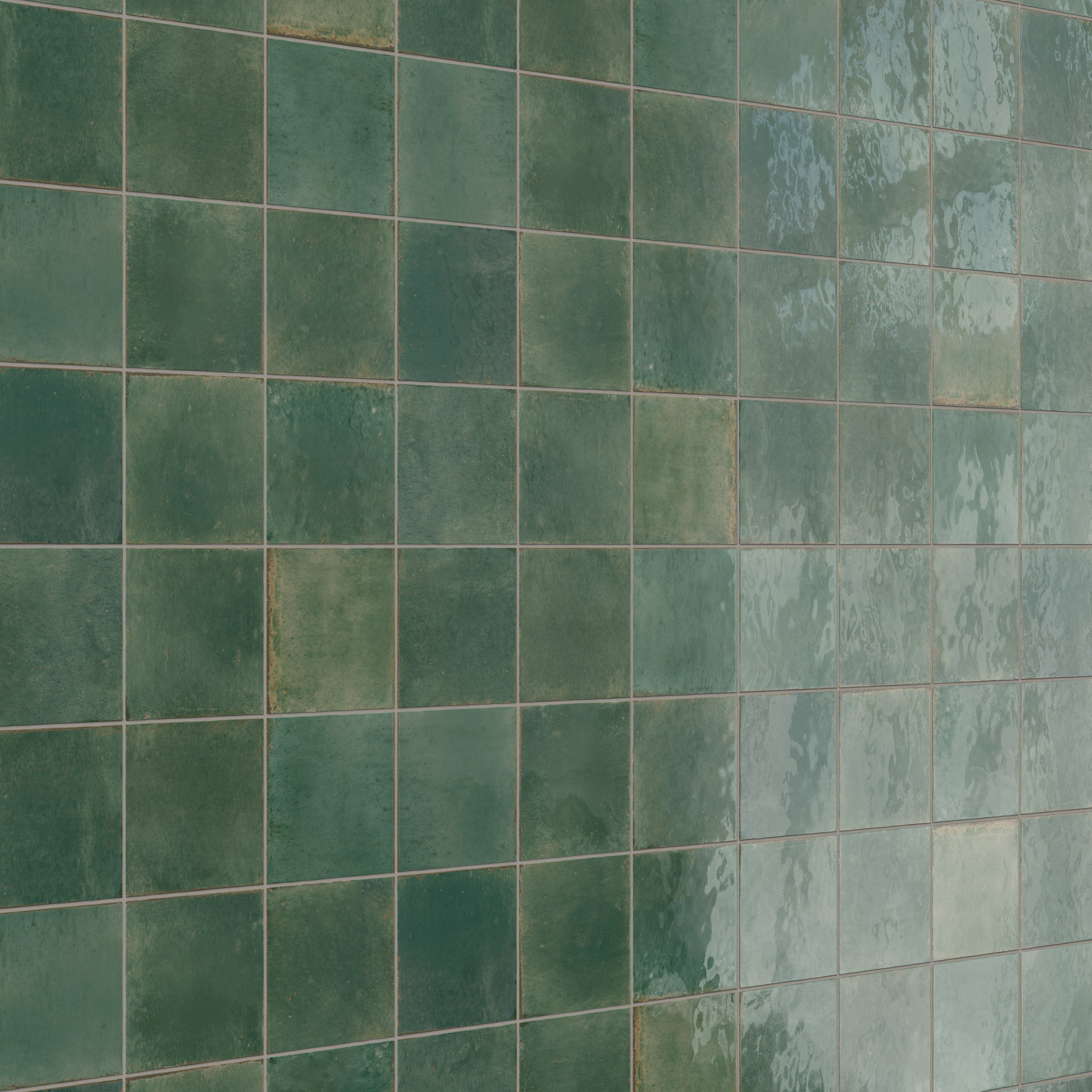 Makenna 6x6 Glossy Porcelain Tile in Forest