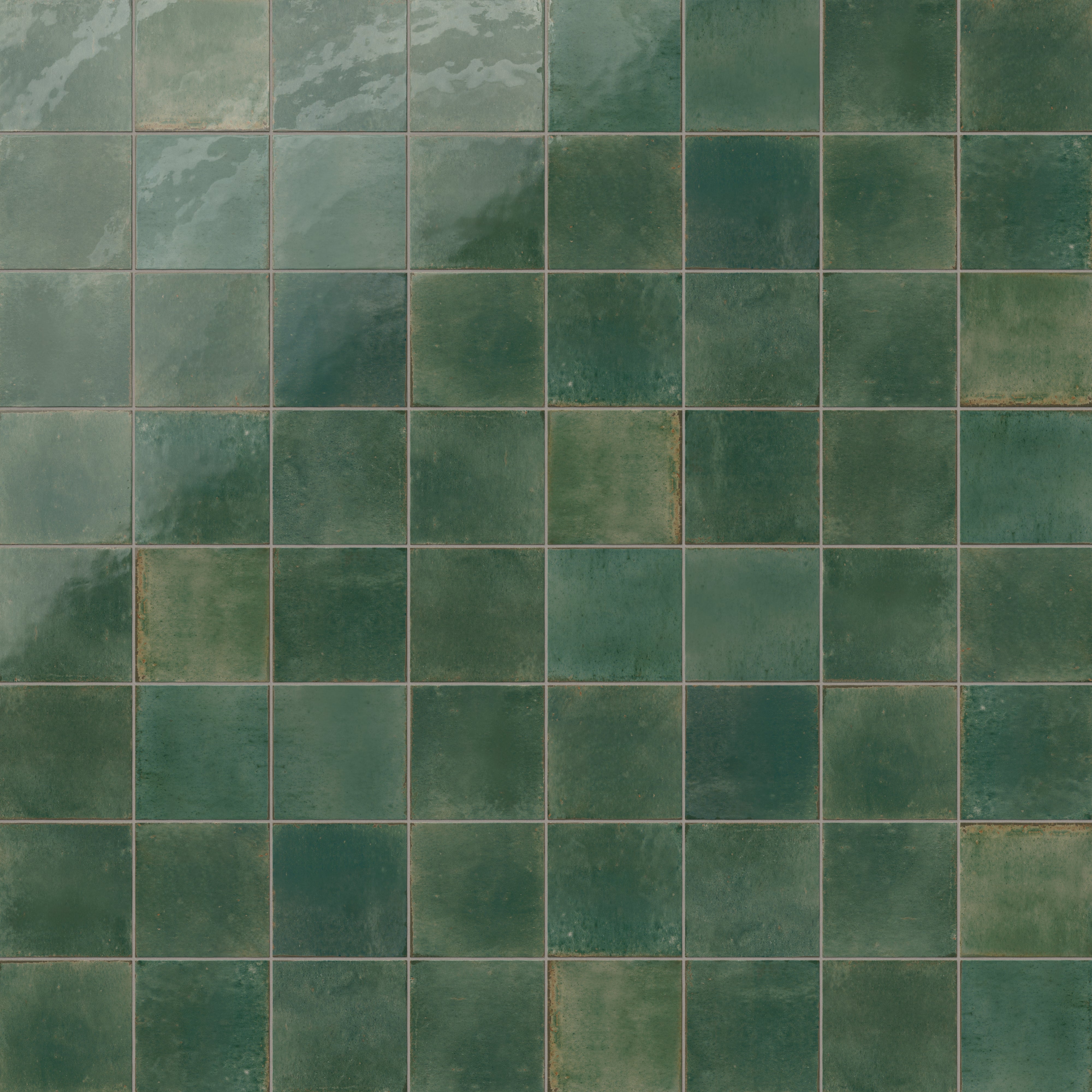 Makenna 6x6 Glossy Porcelain Tile in Forest