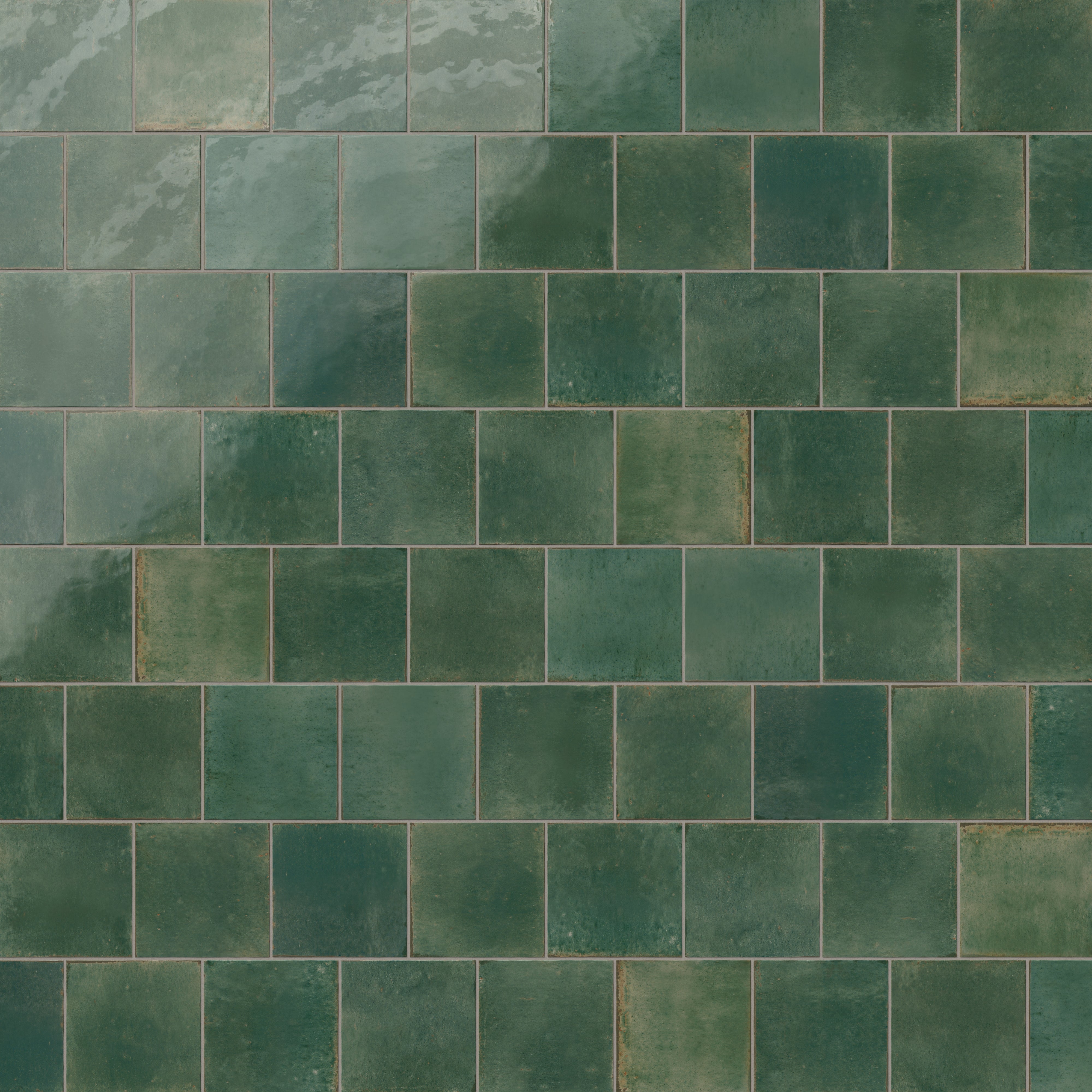 Makenna 6x6 Glossy Porcelain Tile in Forest