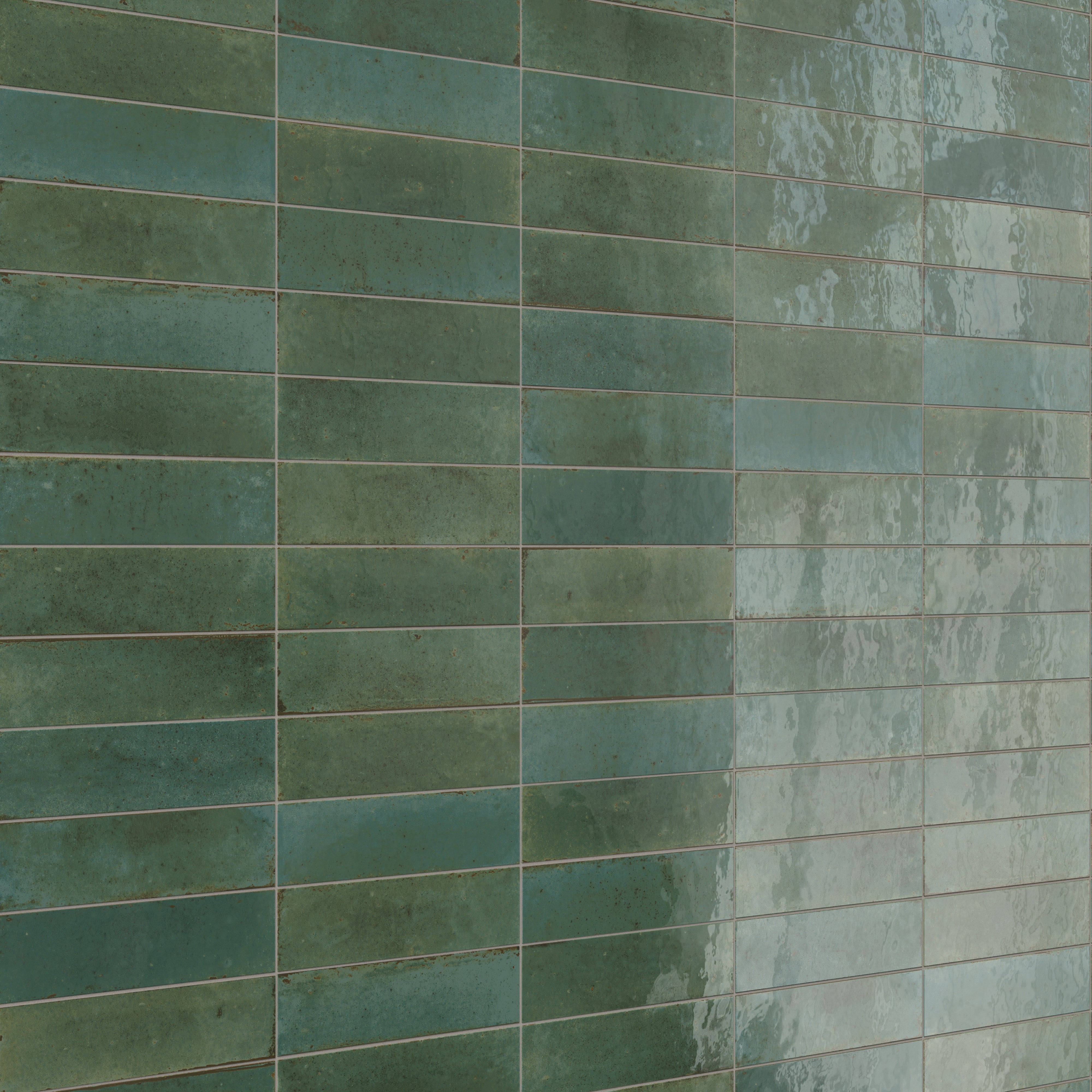 Makenna 3x11 Glossy Porcelain Tile in Forest