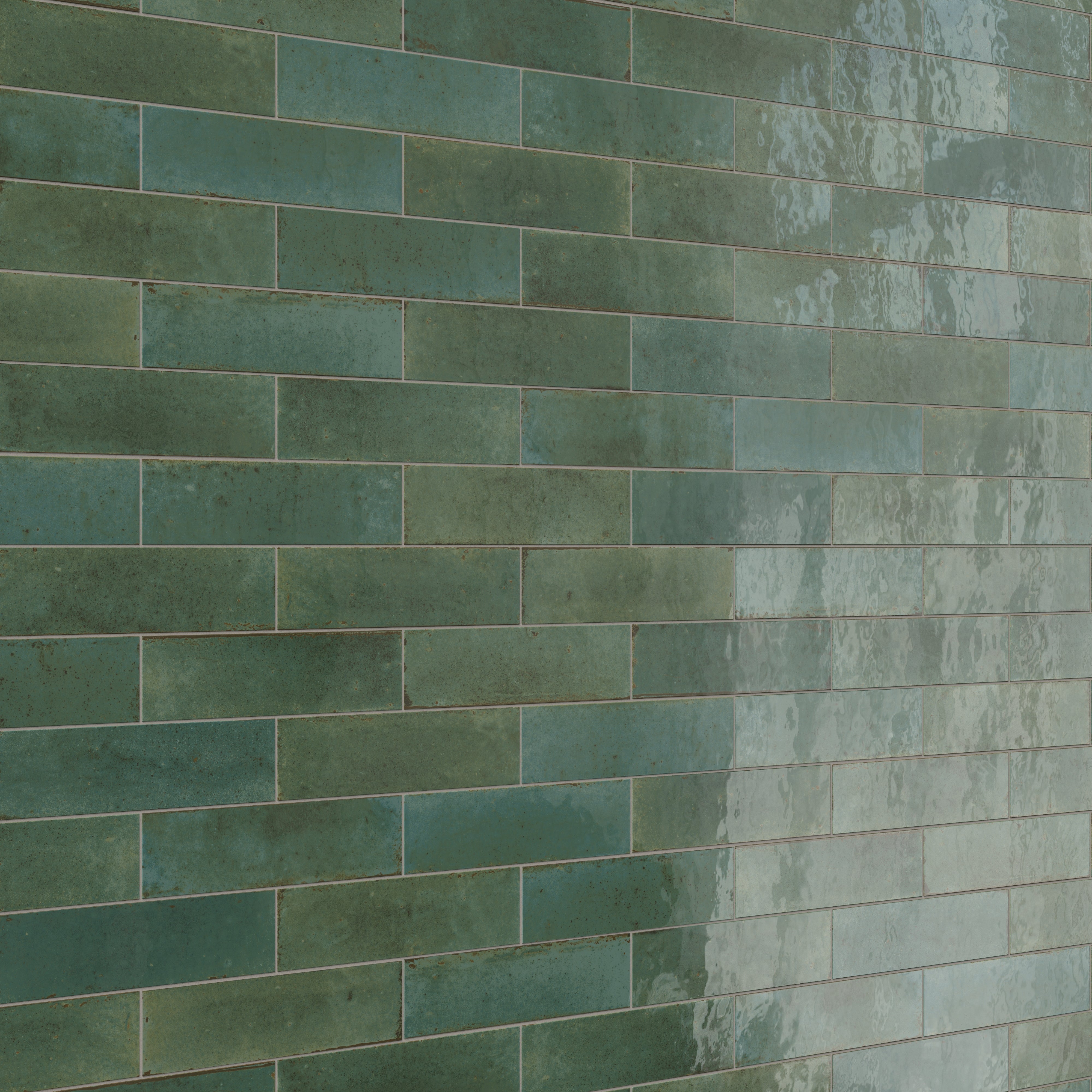 Makenna 3x11 Glossy Porcelain Tile in Forest