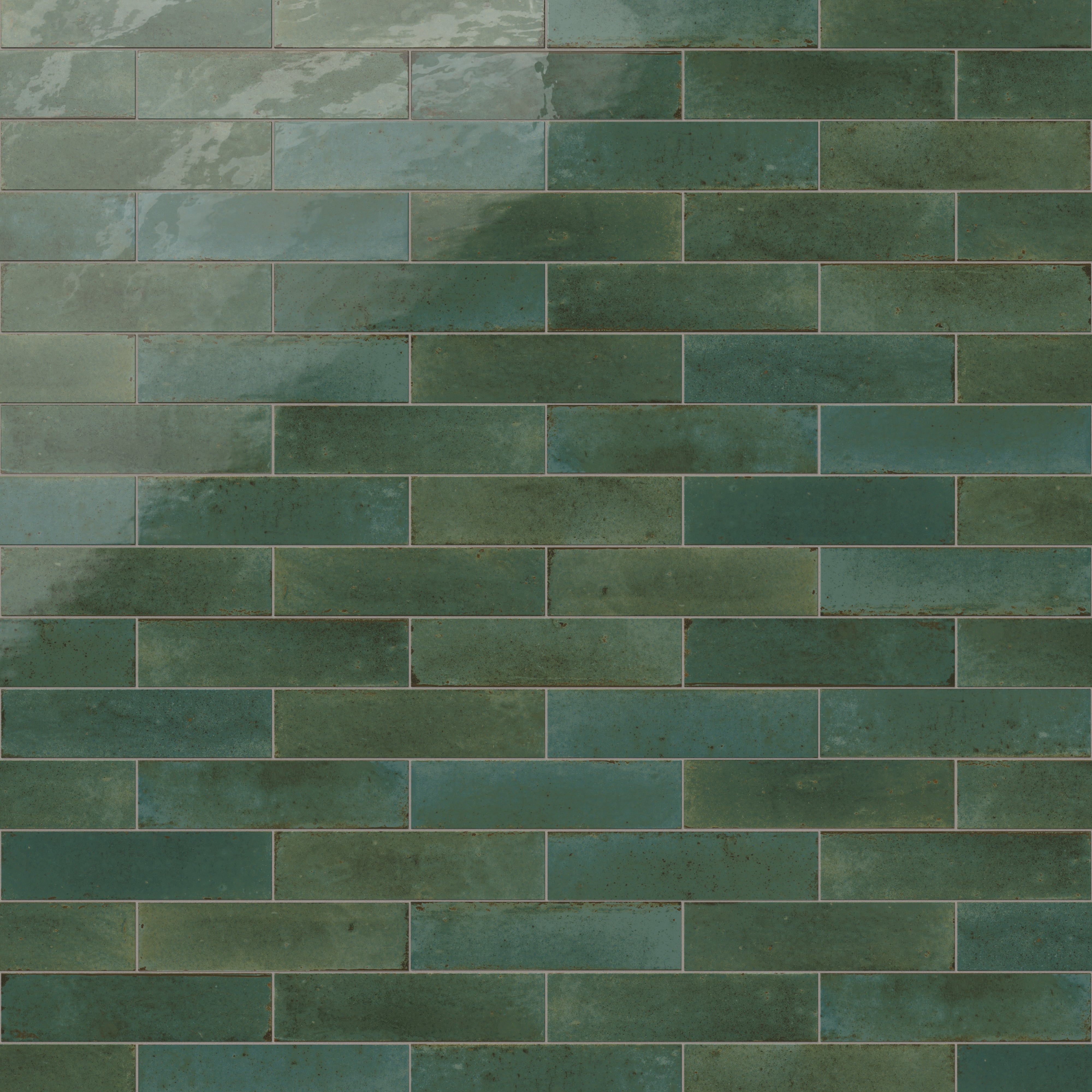 Makenna 3x11 Glossy Porcelain Tile in Forest