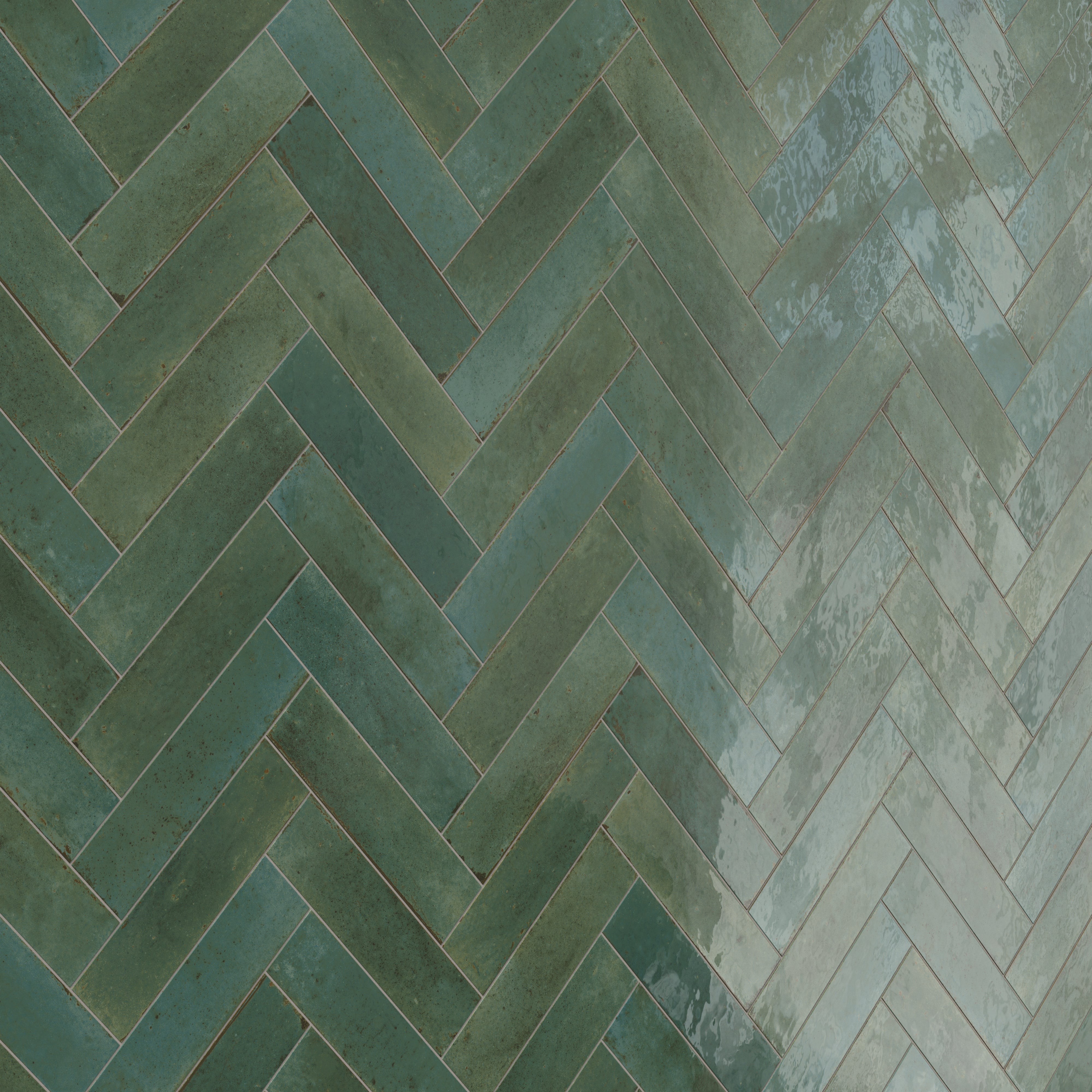 Makenna 3x11 Glossy Porcelain Tile in Forest