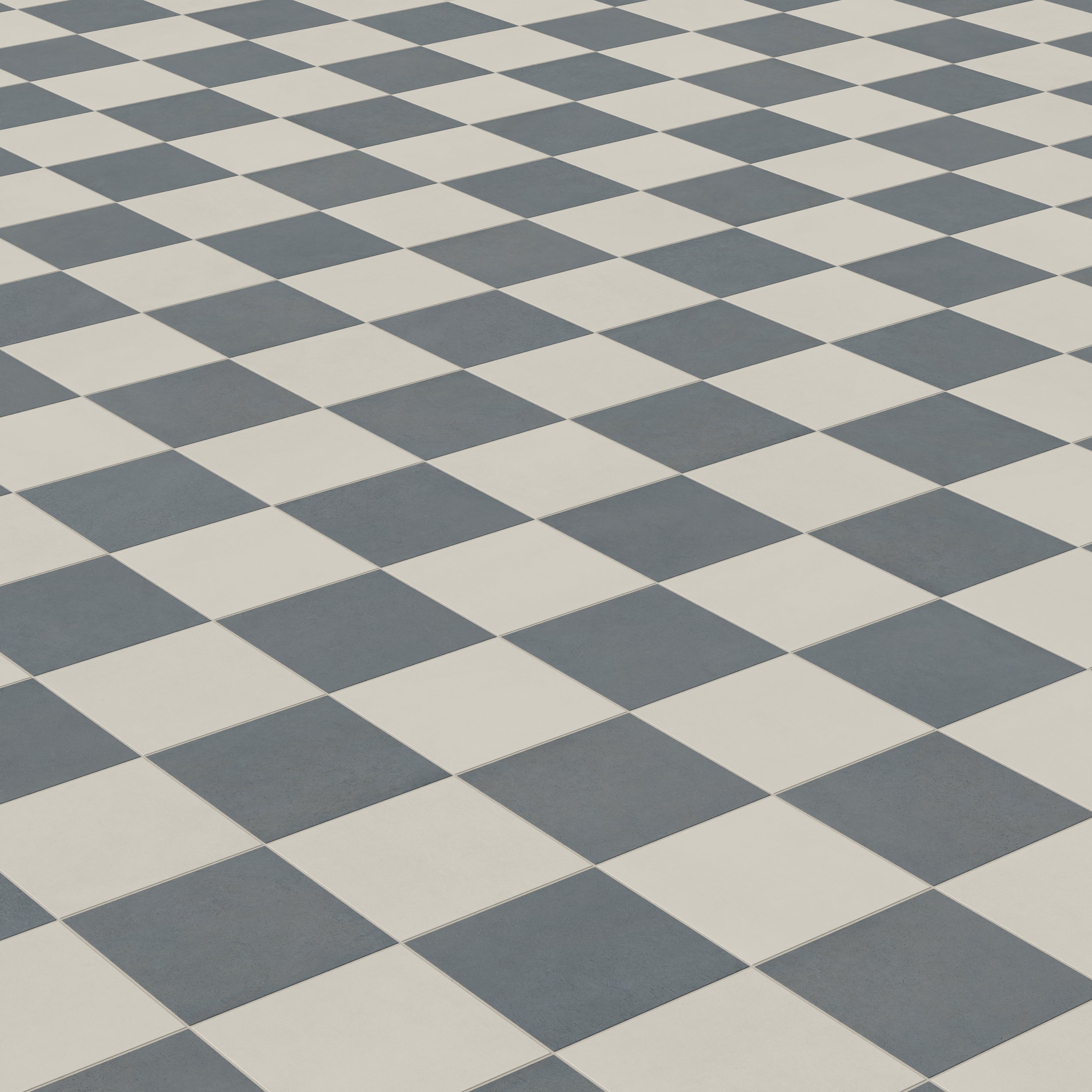 Palmer 12x12 Checkerboard Matte Porcelain Tile in White and Ocean Blue