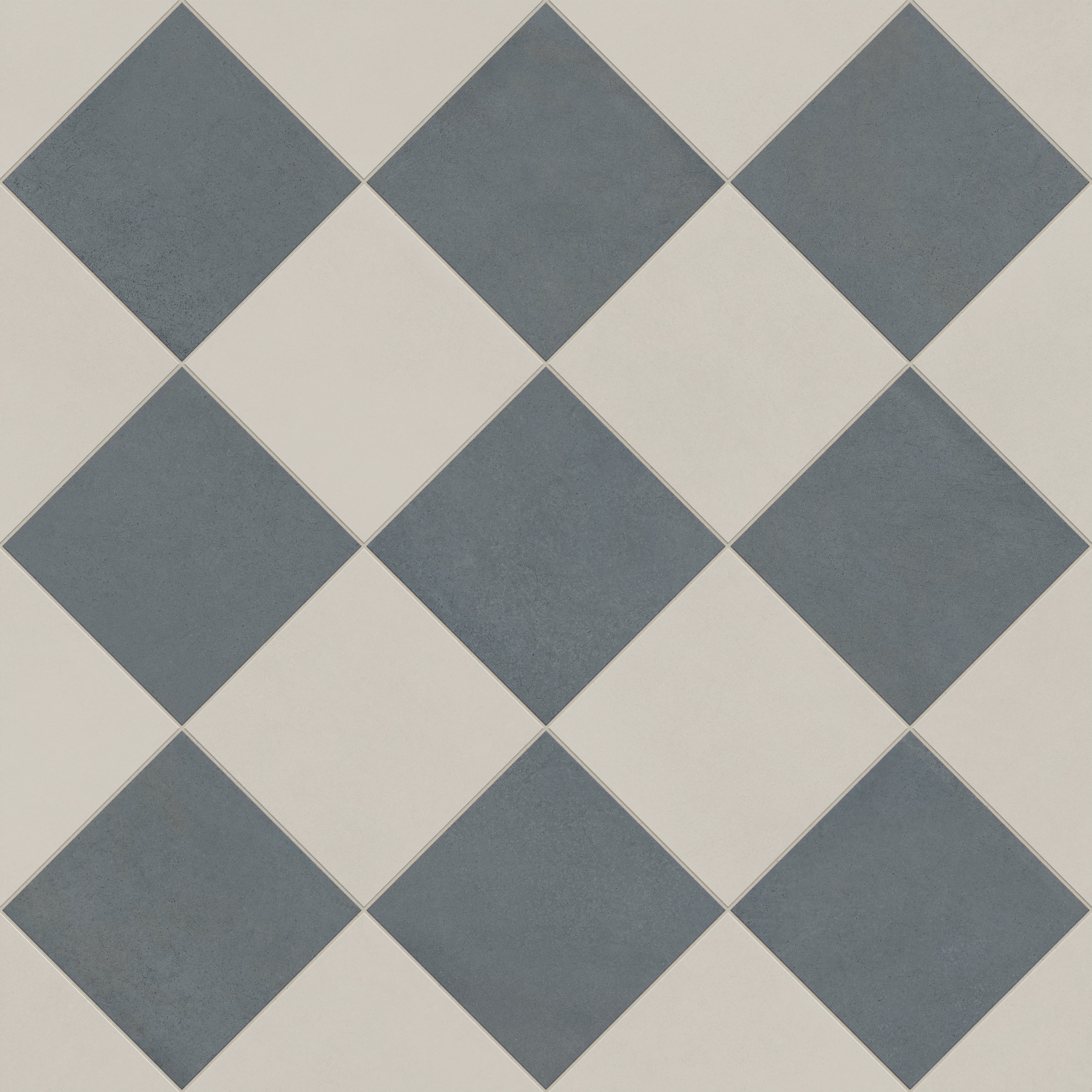 Palmer 12x12 Checkerboard Matte Porcelain Tile in White and Ocean Blue