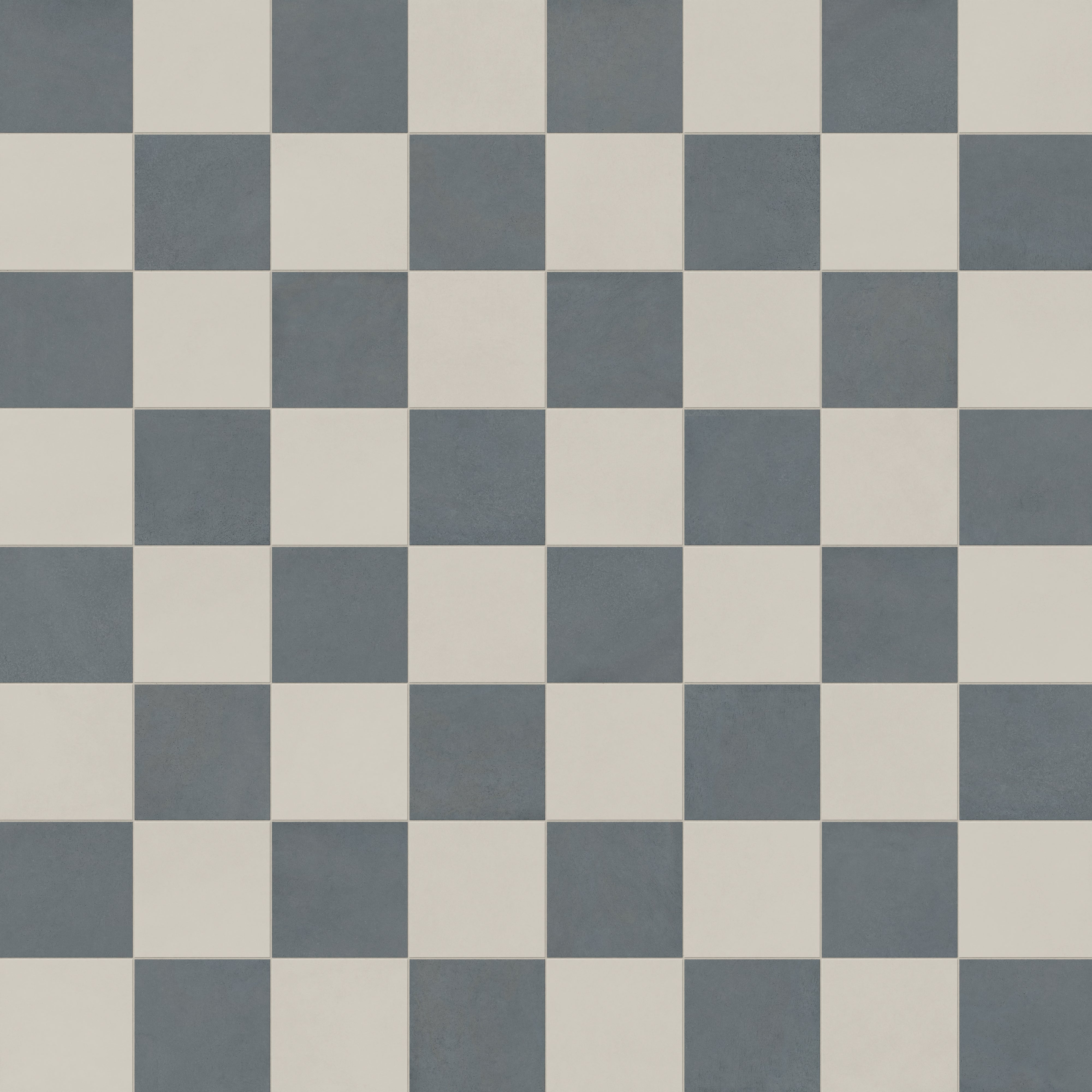Palmer 12x12 Checkerboard Matte Porcelain Tile in White and Ocean Blue