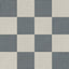 Palmer 12x12 checkerboard raw porcelain tile in white and ocean blue, showcasing a bold contrast for dynamic interior designs.