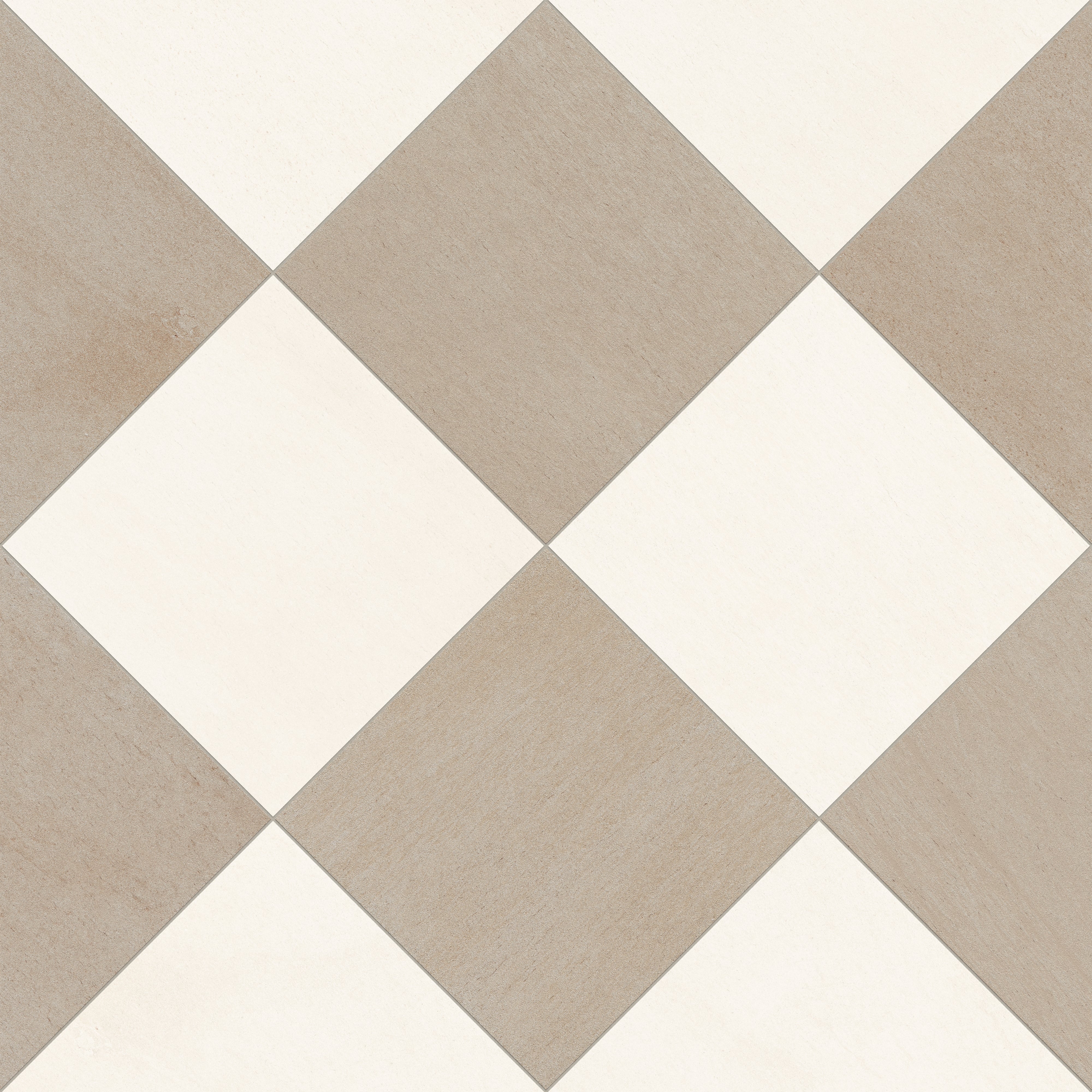 Brody 24x24 Checkerboard Matte Porcelain Tile in Sand and Dune