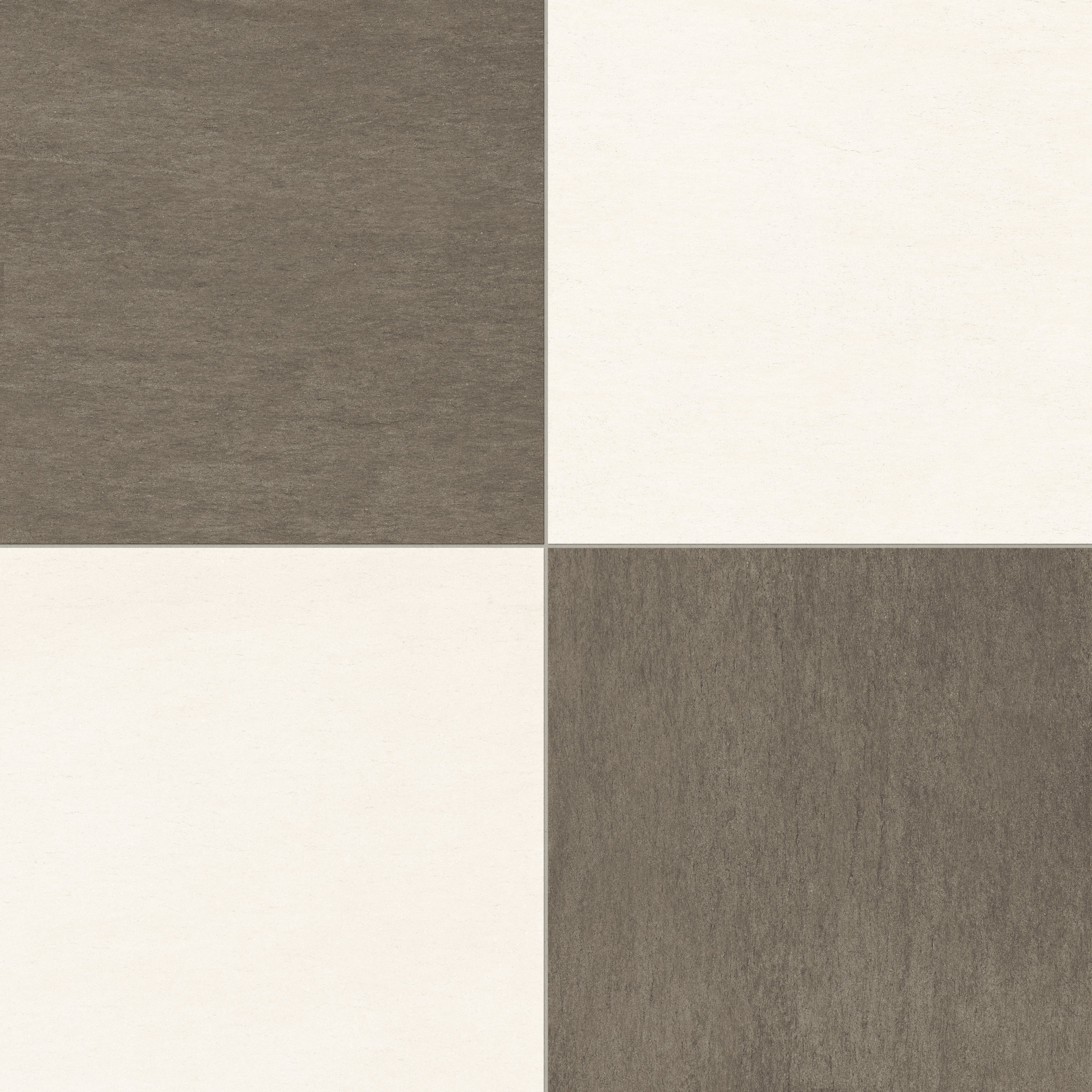 Brody 24x24 Checkerboard Matte Porcelain Tile in Sand and Smoke