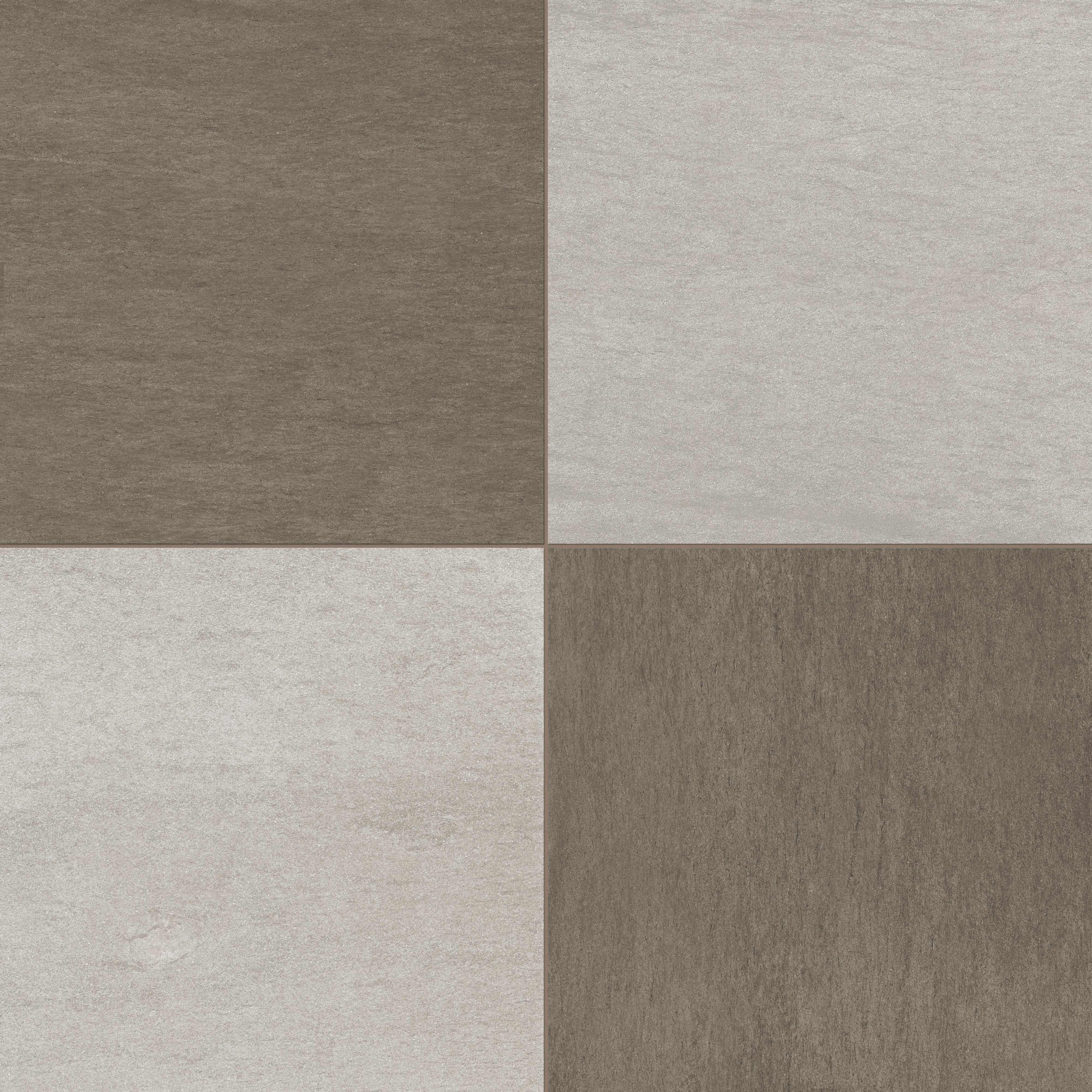 Brody 24x24 Checkerboard Matte Porcelain Tile in Sienna and Smoke