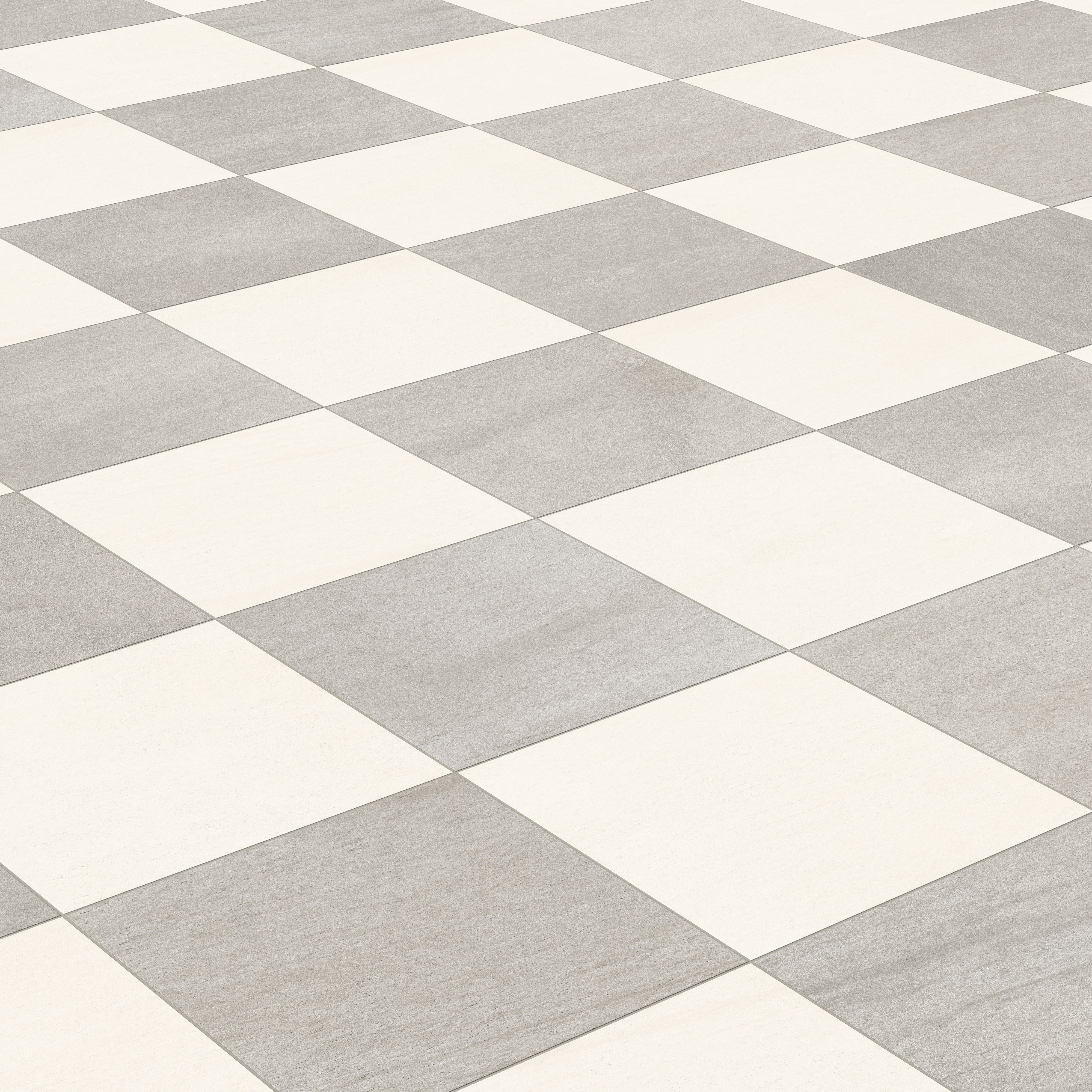 Brody 24x24 Checkerboard Matte Porcelain Tile in Sand and Sienna