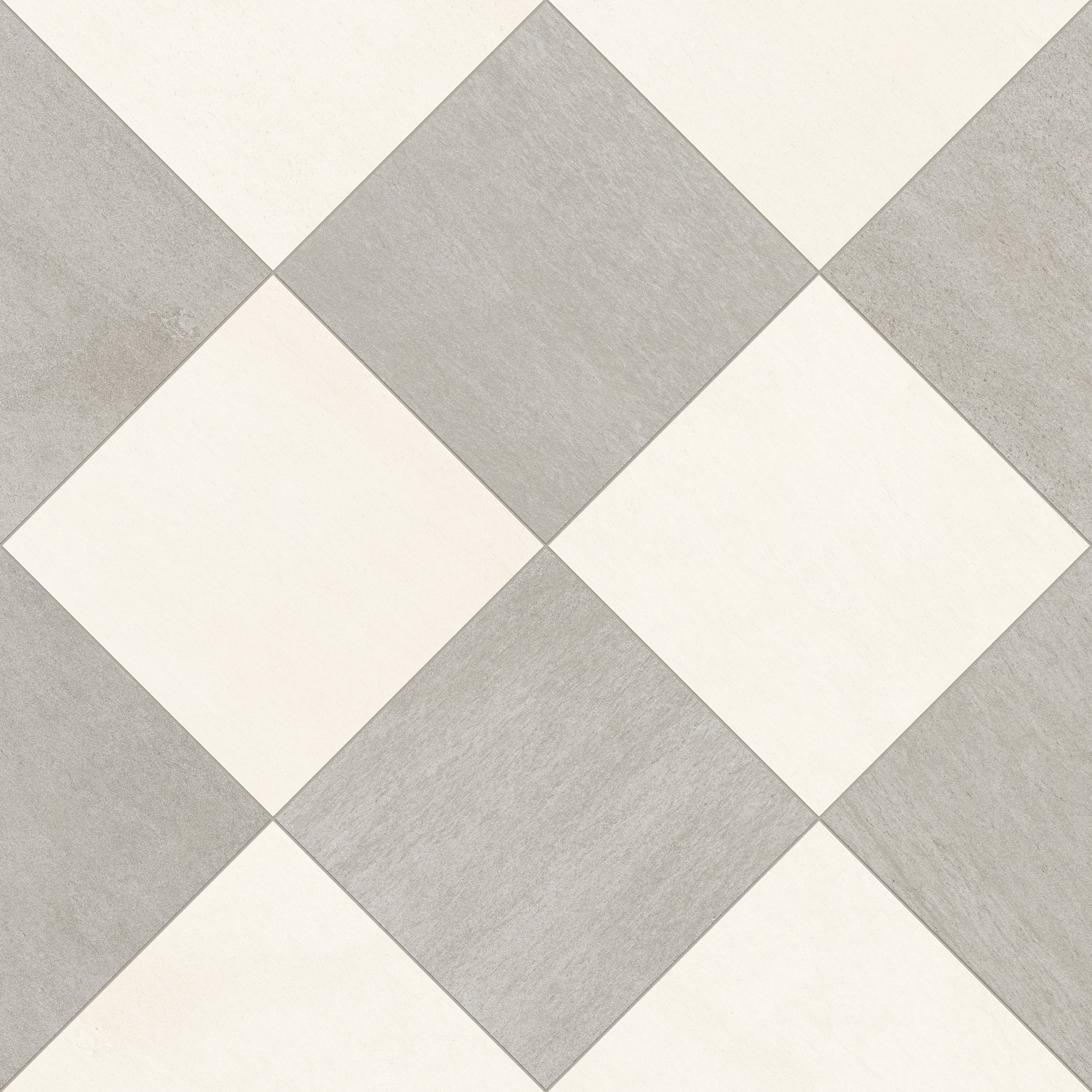 Brody 24x24 Checkerboard Matte Porcelain Tile in Sand and Sienna