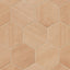 A 7x8 porcelain hexagon tile in beige and terracotta featuring a matte finish and subtle tonal variation for a modern organic look.