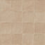 A 5.5x5.5 porcelain grid square tile in sandy beige, featuring a matte finish, and a handcrafted, subtly textured surface.