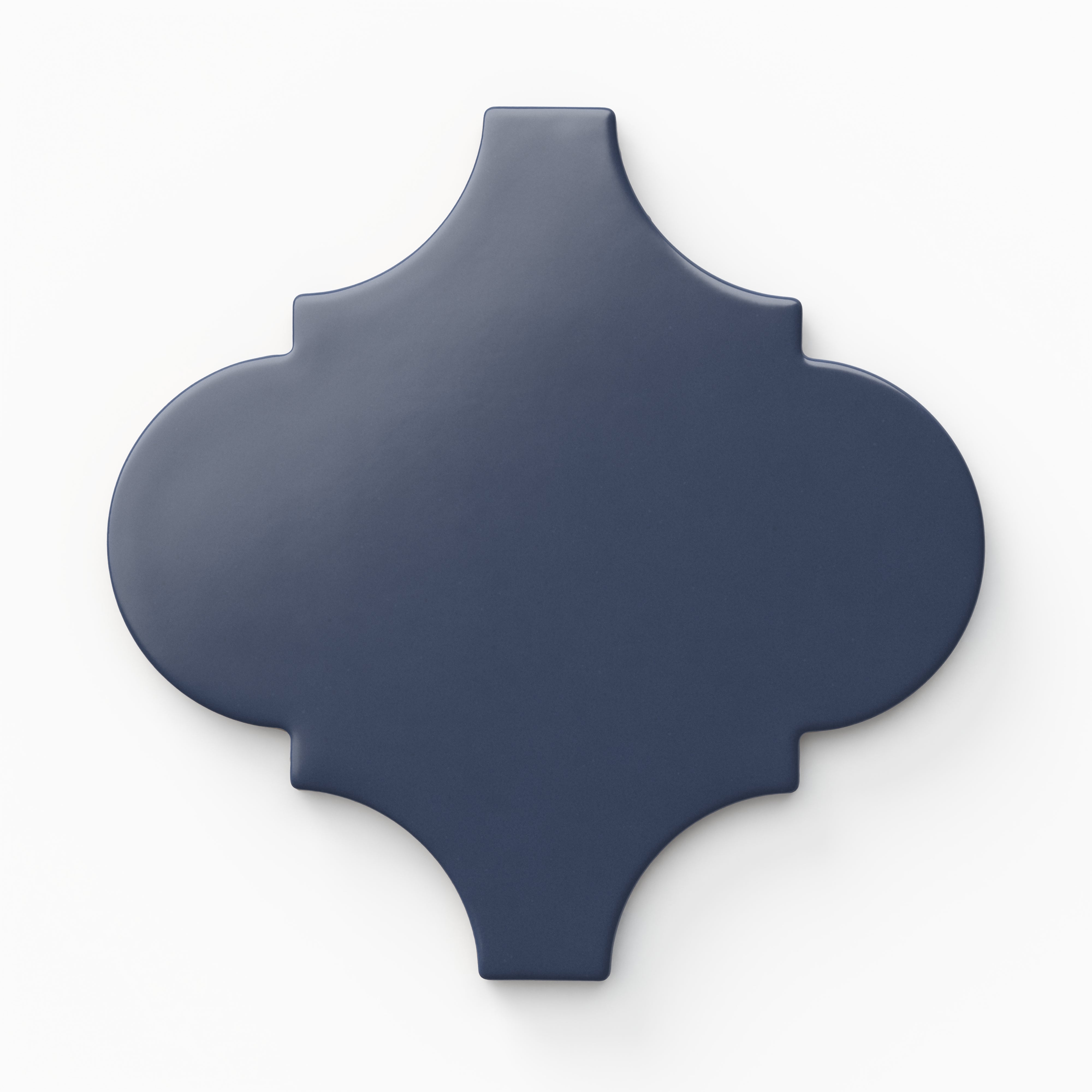 Jasmine 4 x 4 Satin Arabesque in Navy Sample