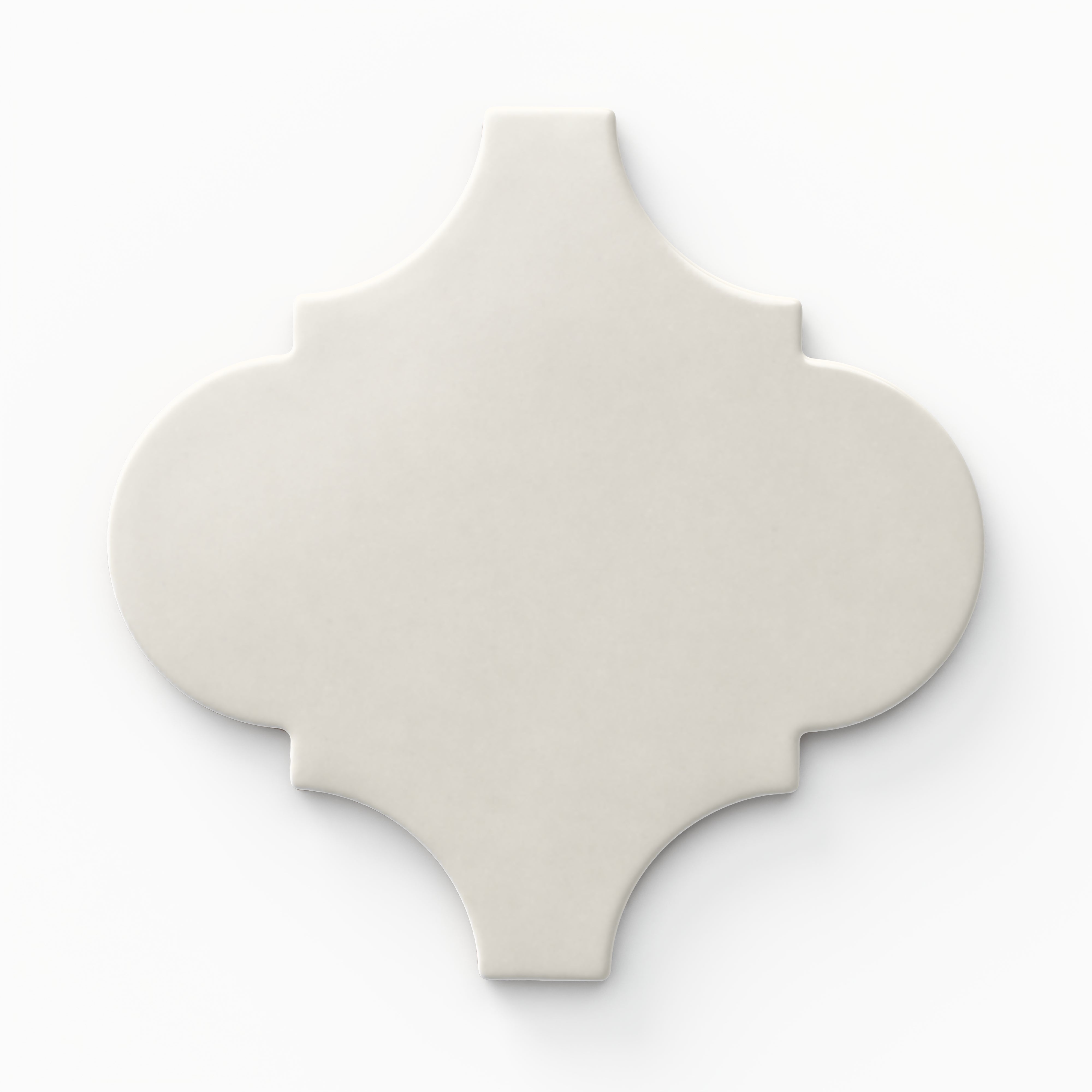 Jasmine 4 x 4 Satin Arabesque in White Sample