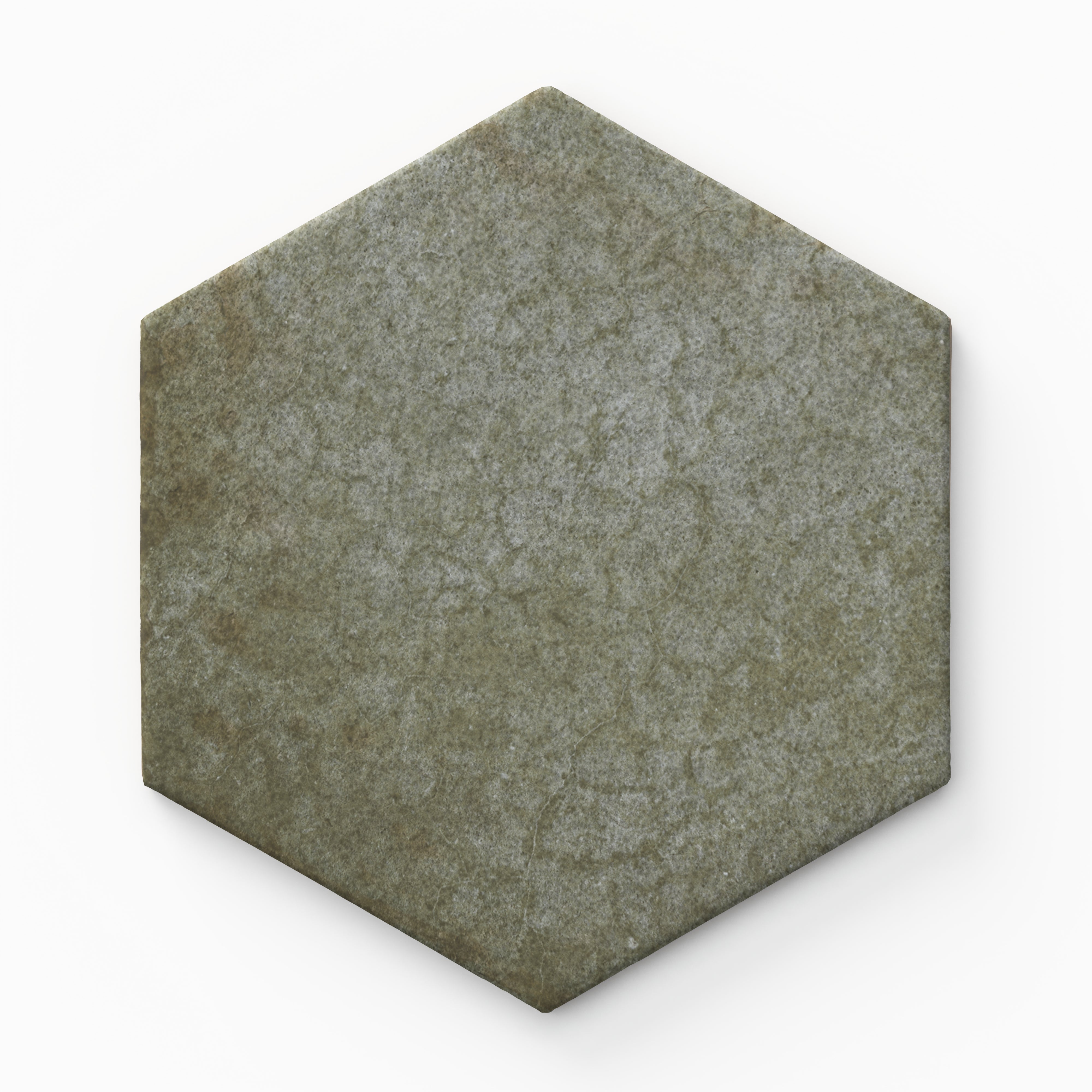 Juliet 7 x 8 Matte Hexagon in Olive Sample