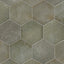 Juliet 7x8 Hexagon Matte Porcelain Tile in Olive