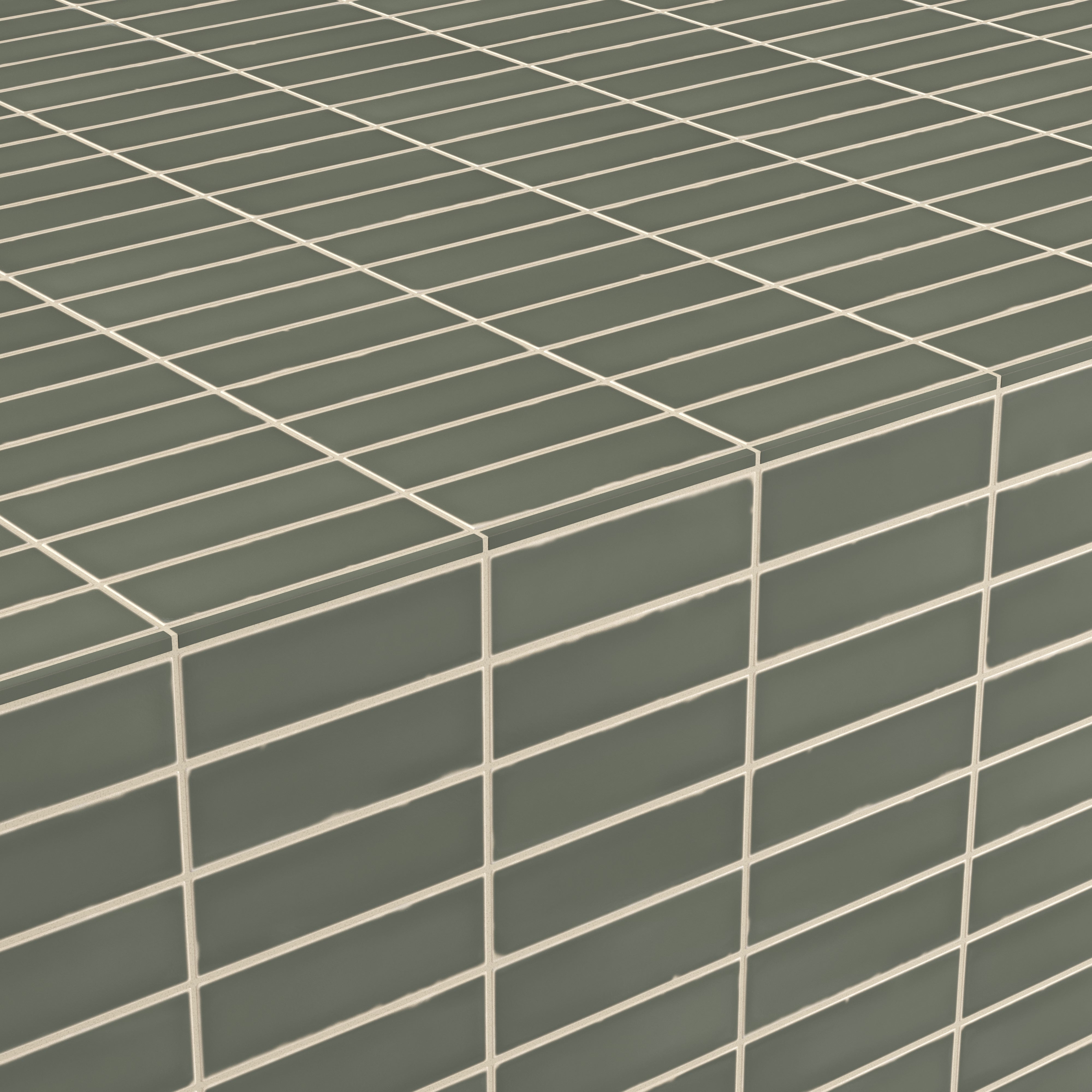 Dani 0.3x5 Trim Matte Porcelain Tile in Sage