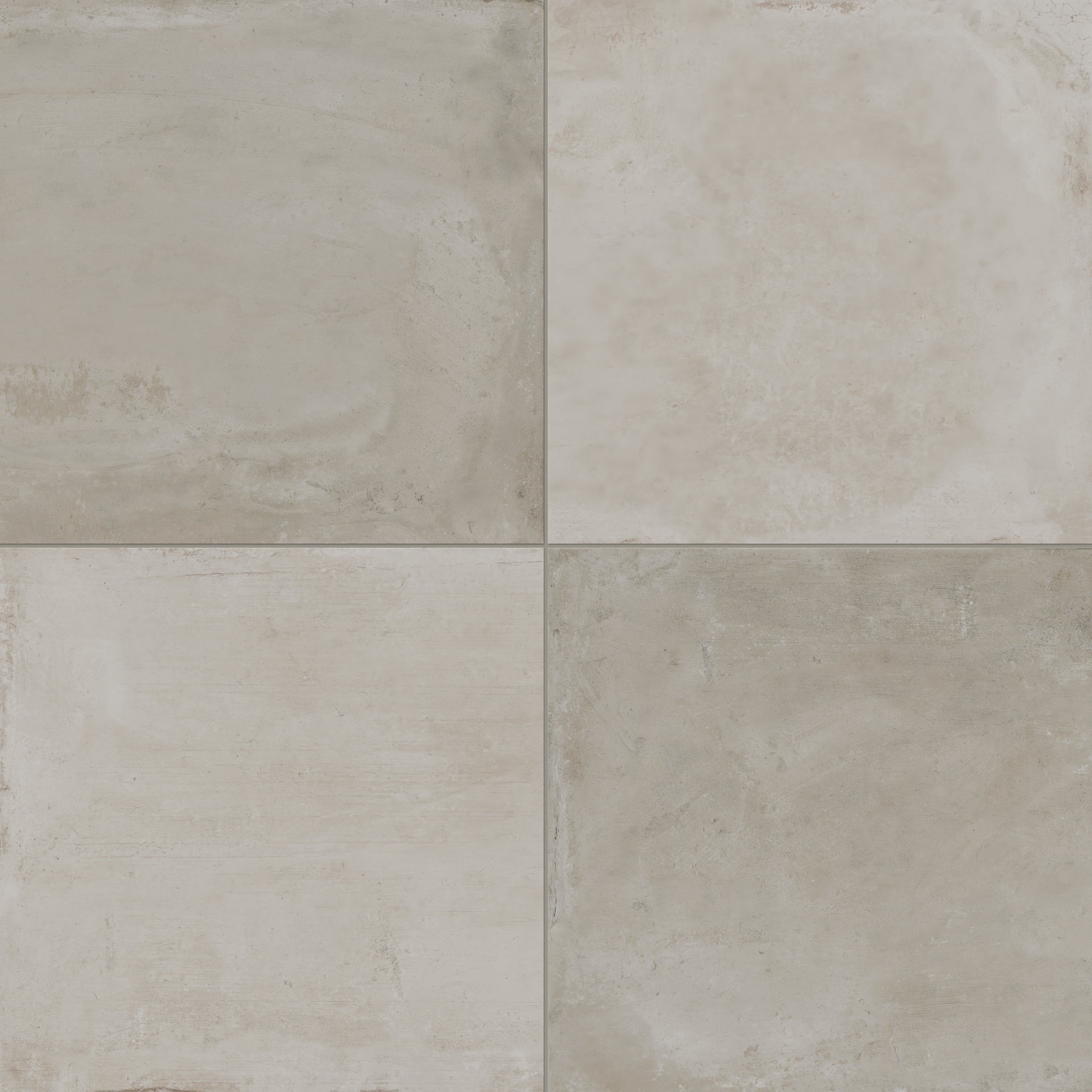 Ramsey 24x24 Checkerboard Grip 2cm Porcelain Paver Tile in Putty & Chalk