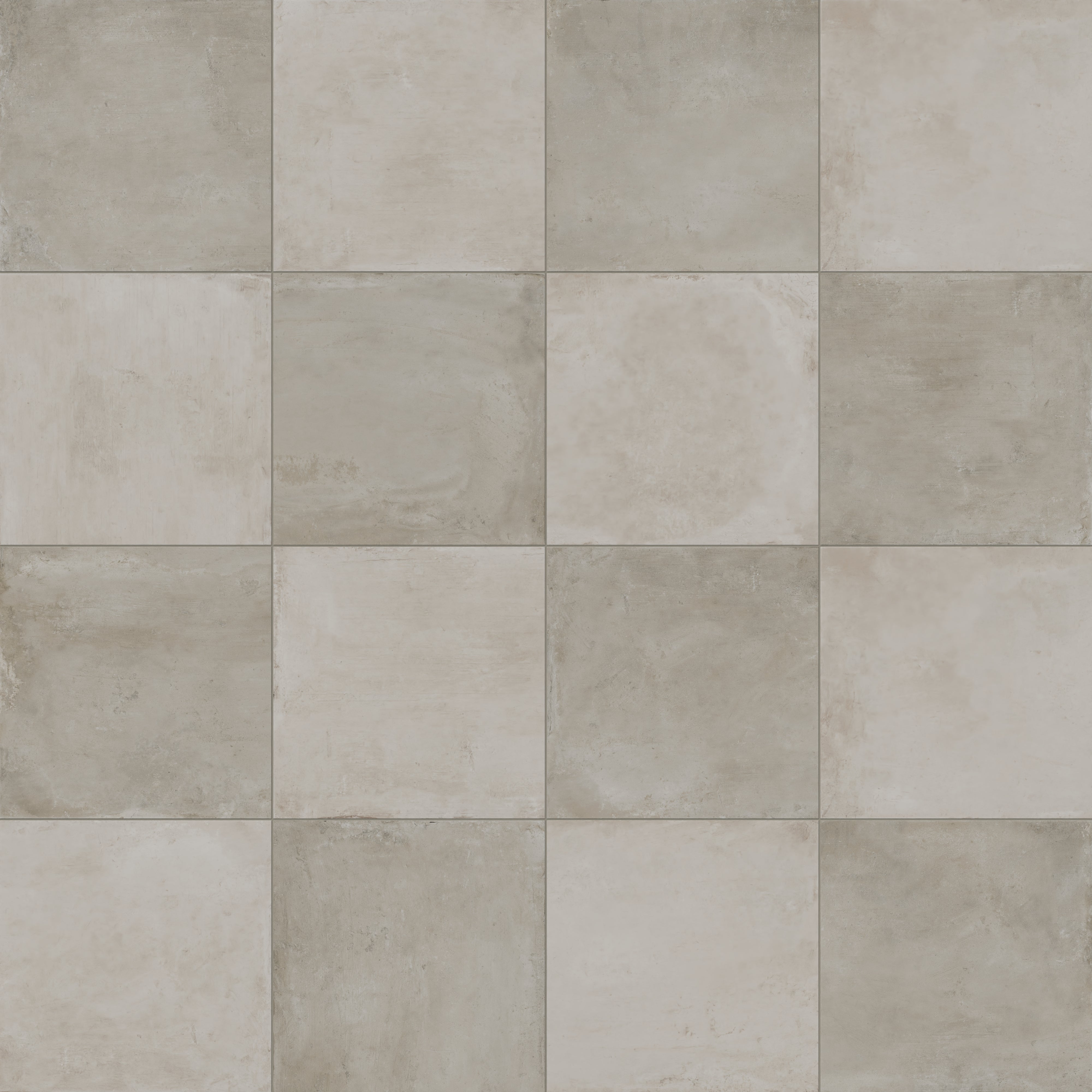Ramsey 24x24 Checkerboard Grip 2cm Porcelain Paver Tile in Putty & Chalk