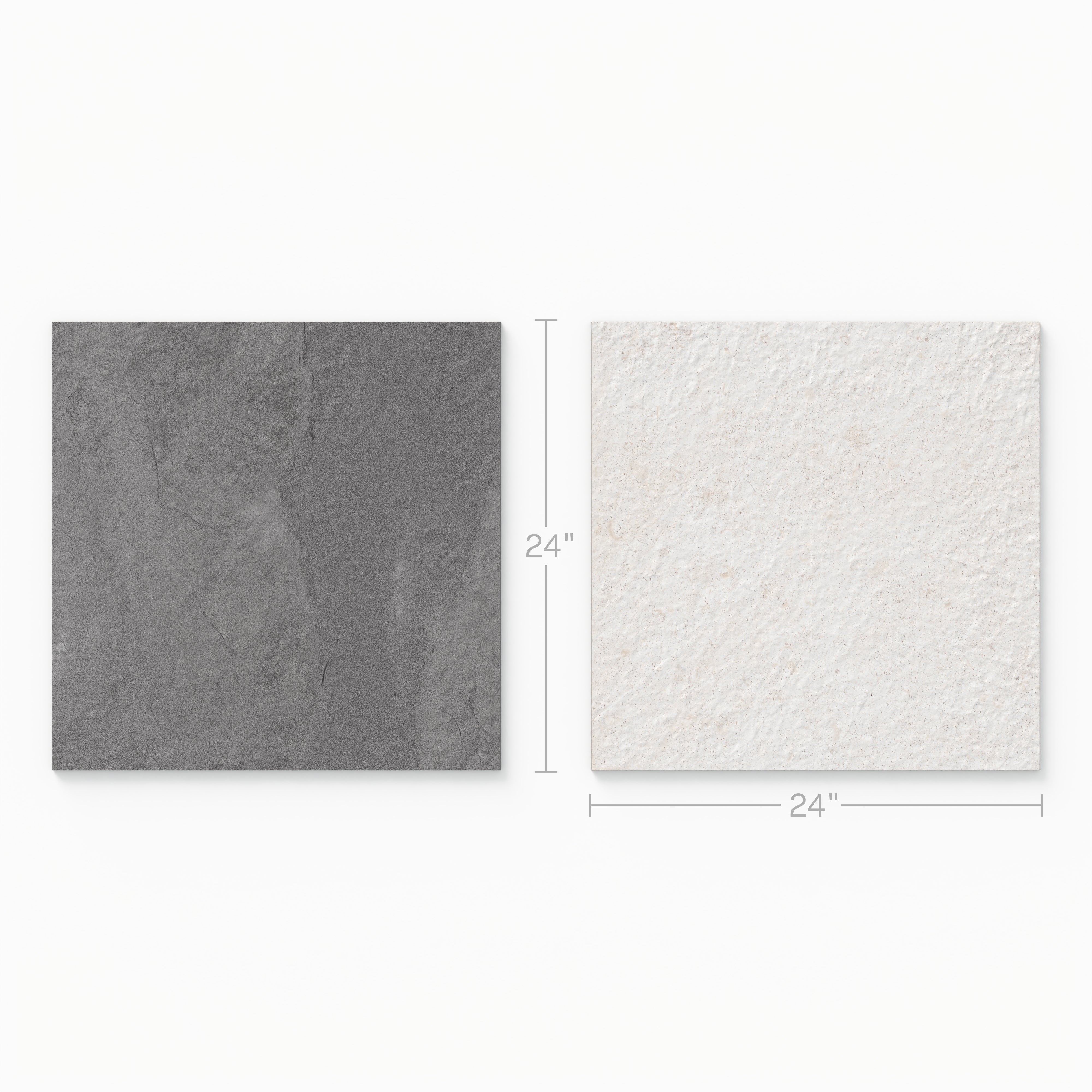 Bowden 24x24 Checkerboard Grip 2cm Porcelain Paver Tile in Graphite & Canvas