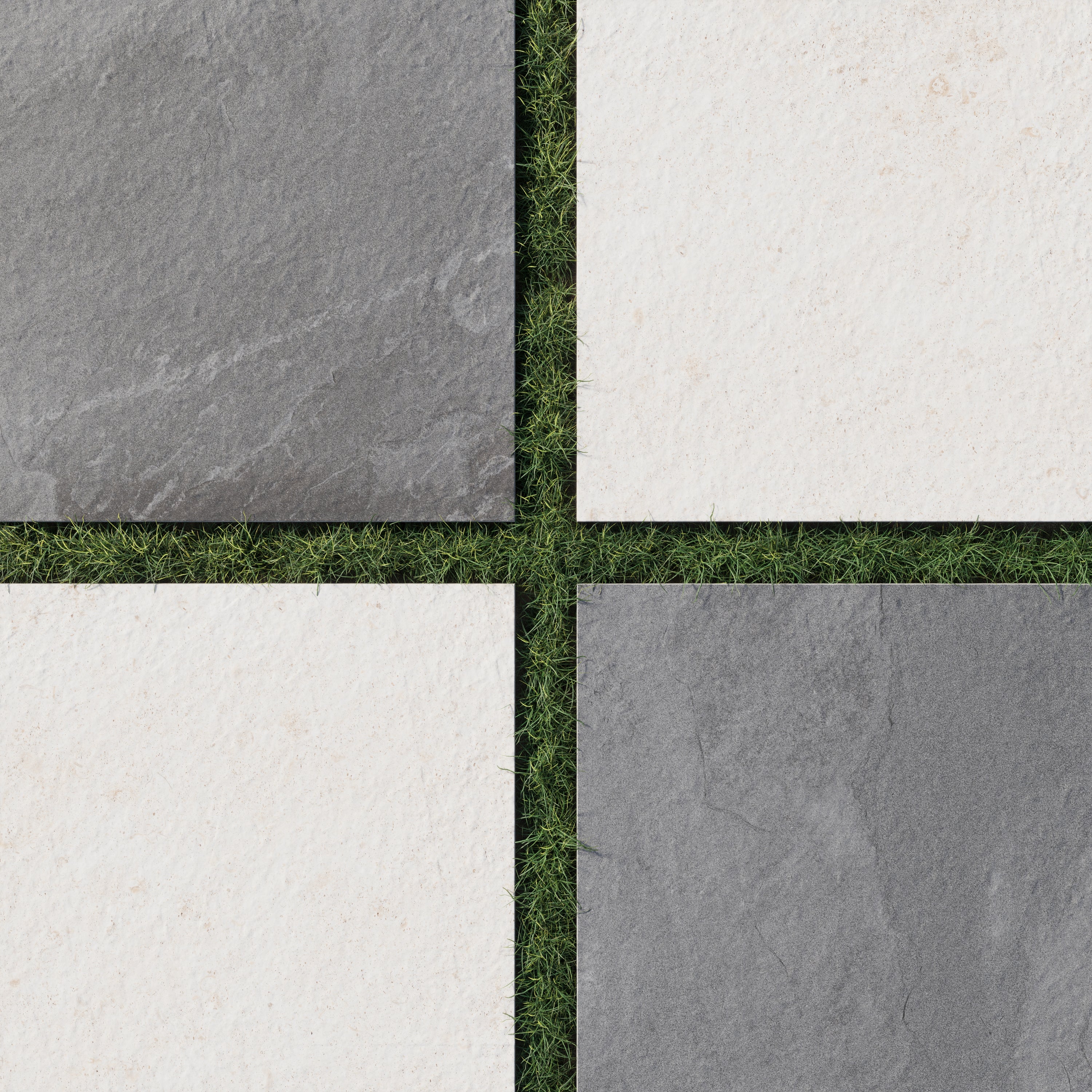 Bowden 24x24 Checkerboard Grip 2cm Porcelain Paver Tile in Graphite ...