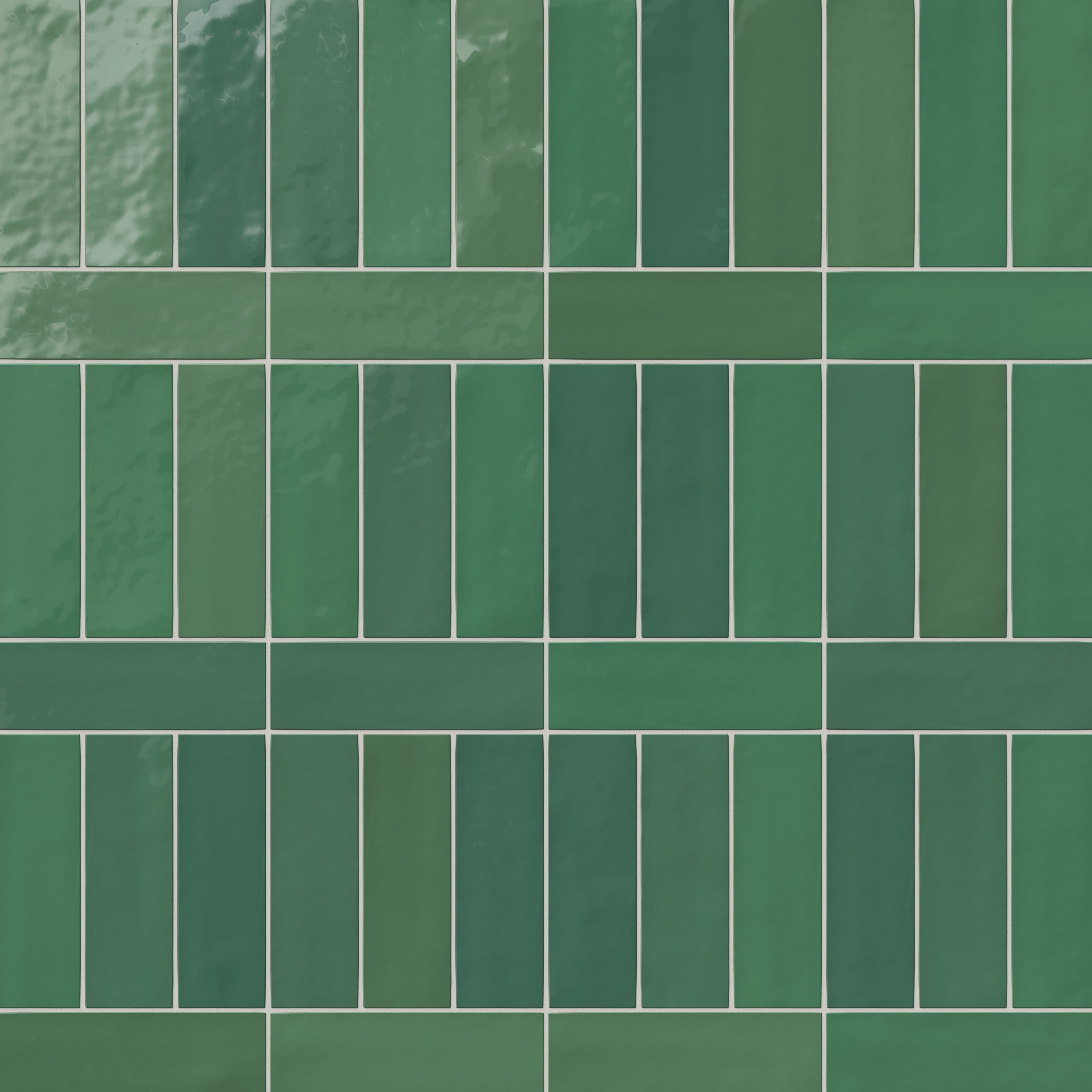 Jojo 2x6 Glossy Ceramic Tile in Forest