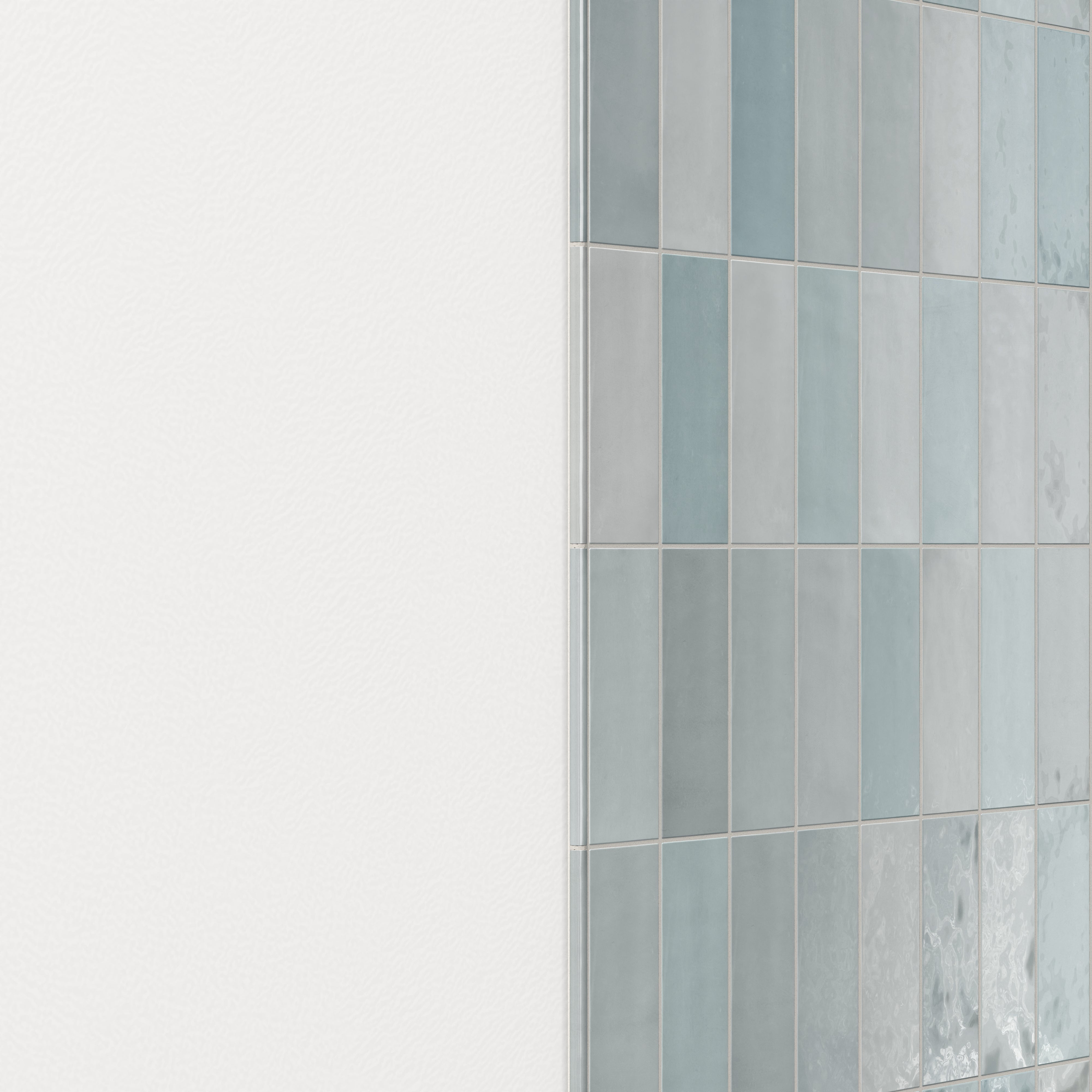 Jojo 0.43x6 Trim Glossy Porcelain Tile in Ice