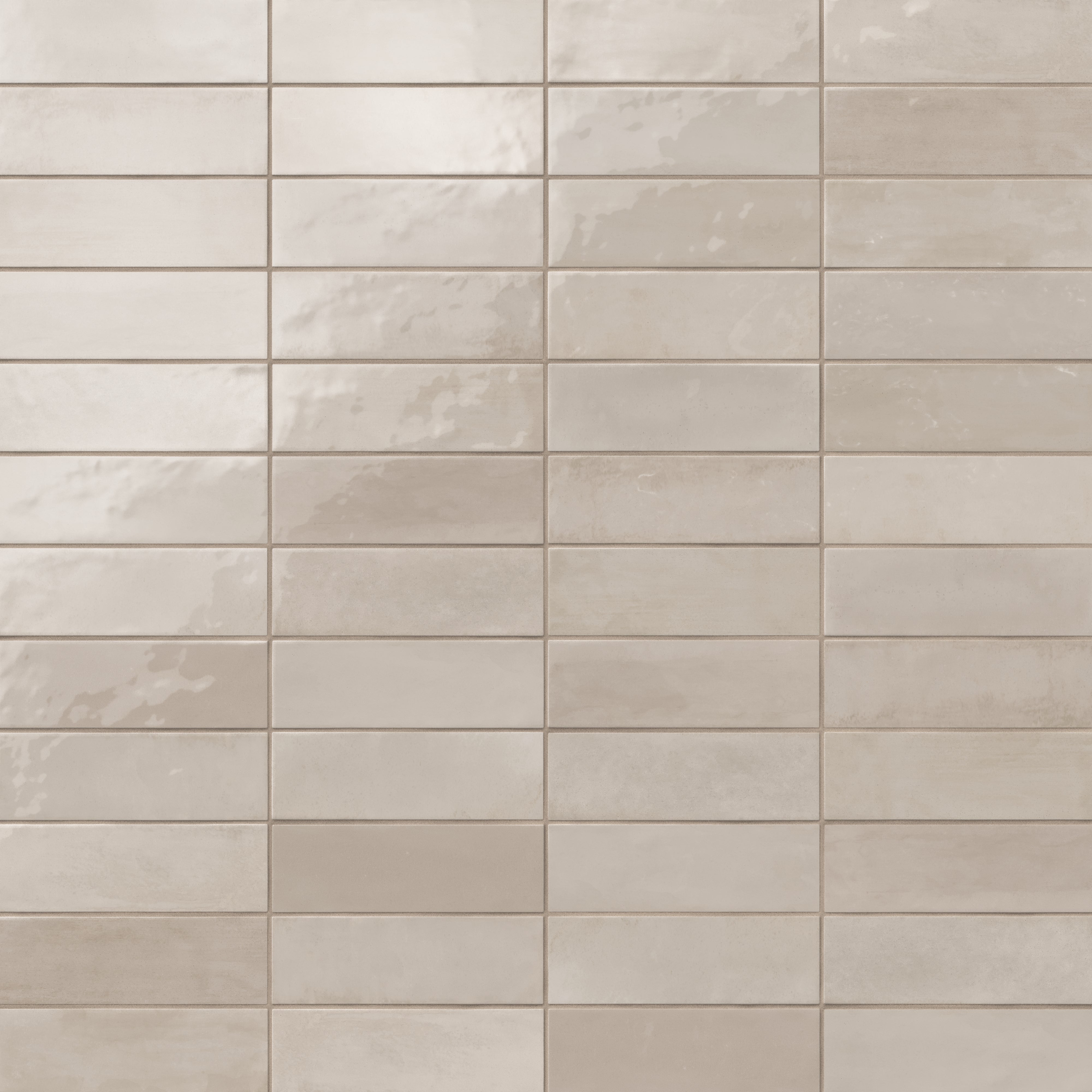 Platinum+EGFパールクリーム Cleo 2x6 Glossy Ceramic Tile in Cream