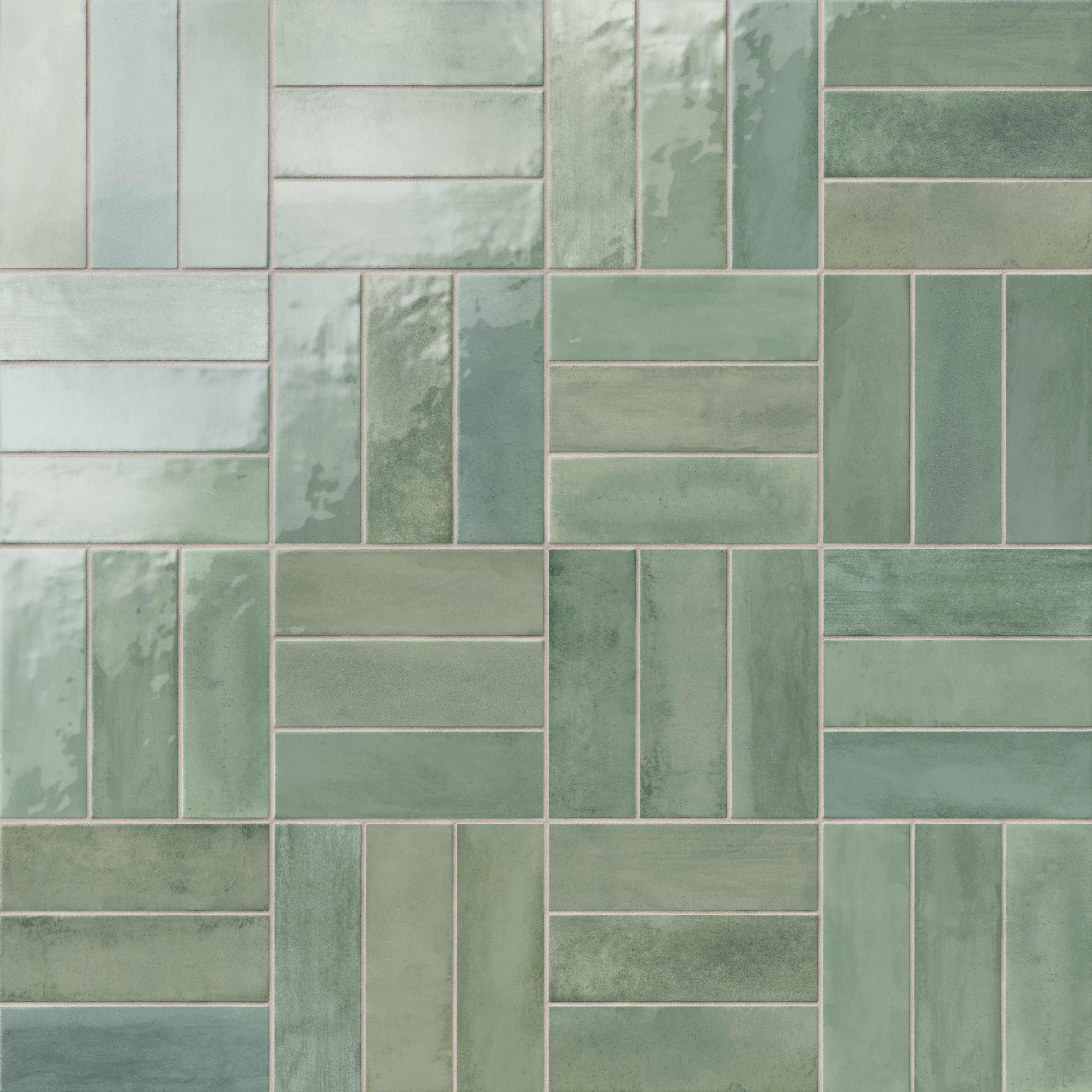 Cleo 2x6 Glossy Ceramic Tile in Sage