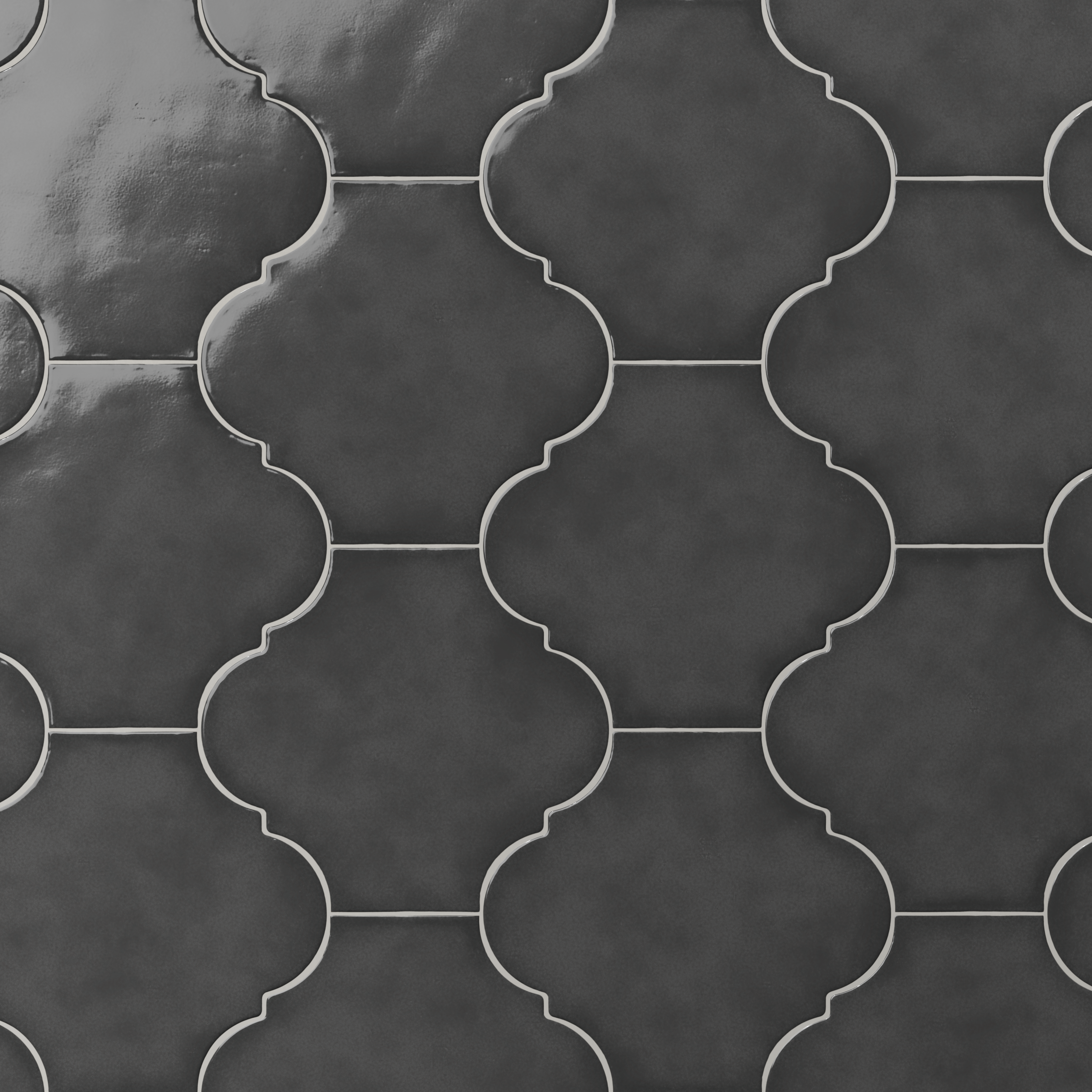 Amaya 10x11 Glossy Porcelain Lantern Tile in Midnight