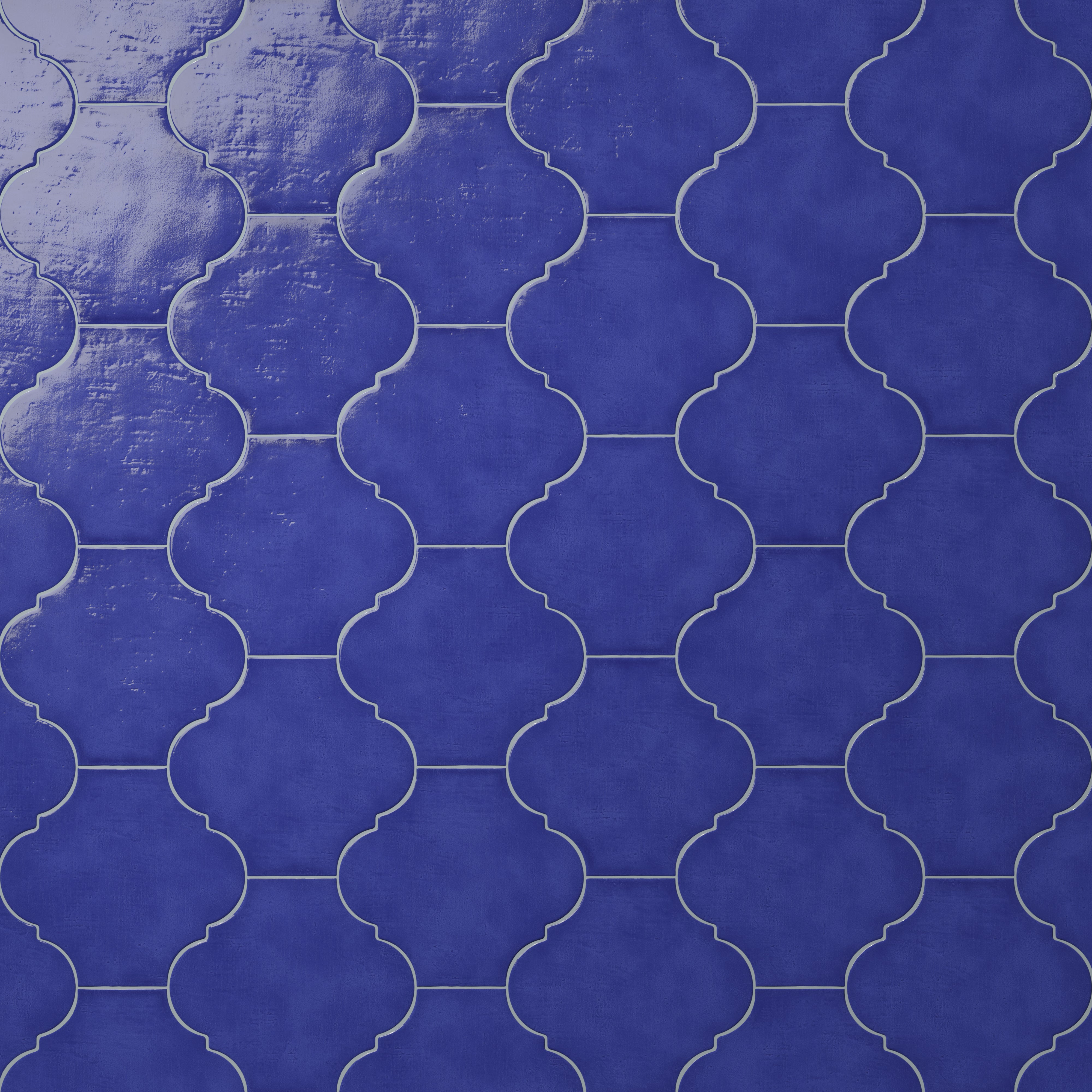 Amaya 10x11 Glossy Porcelain Lantern Tile in Lapis