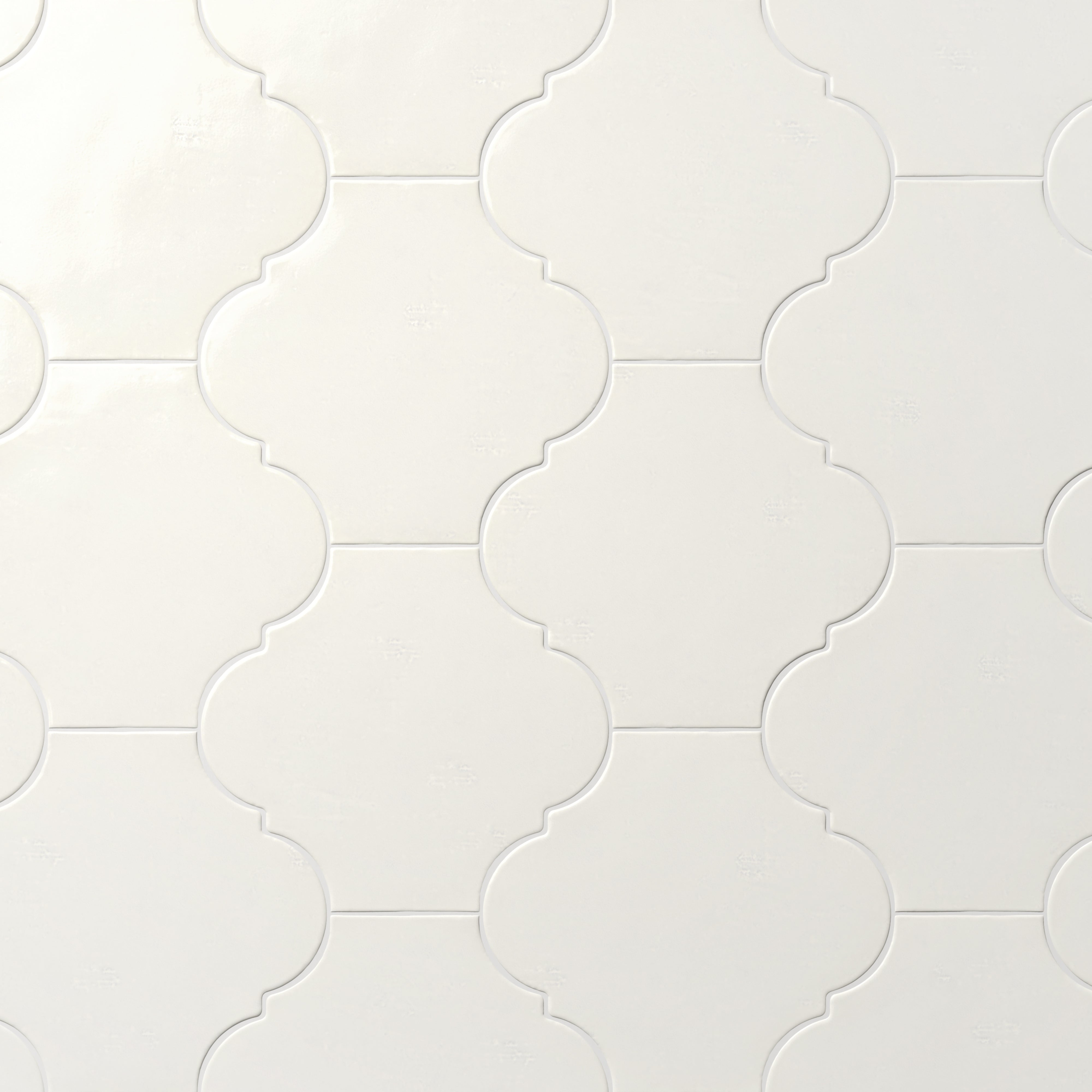 Amaya 10x11 Glossy Porcelain Lantern Tile in Canvas
