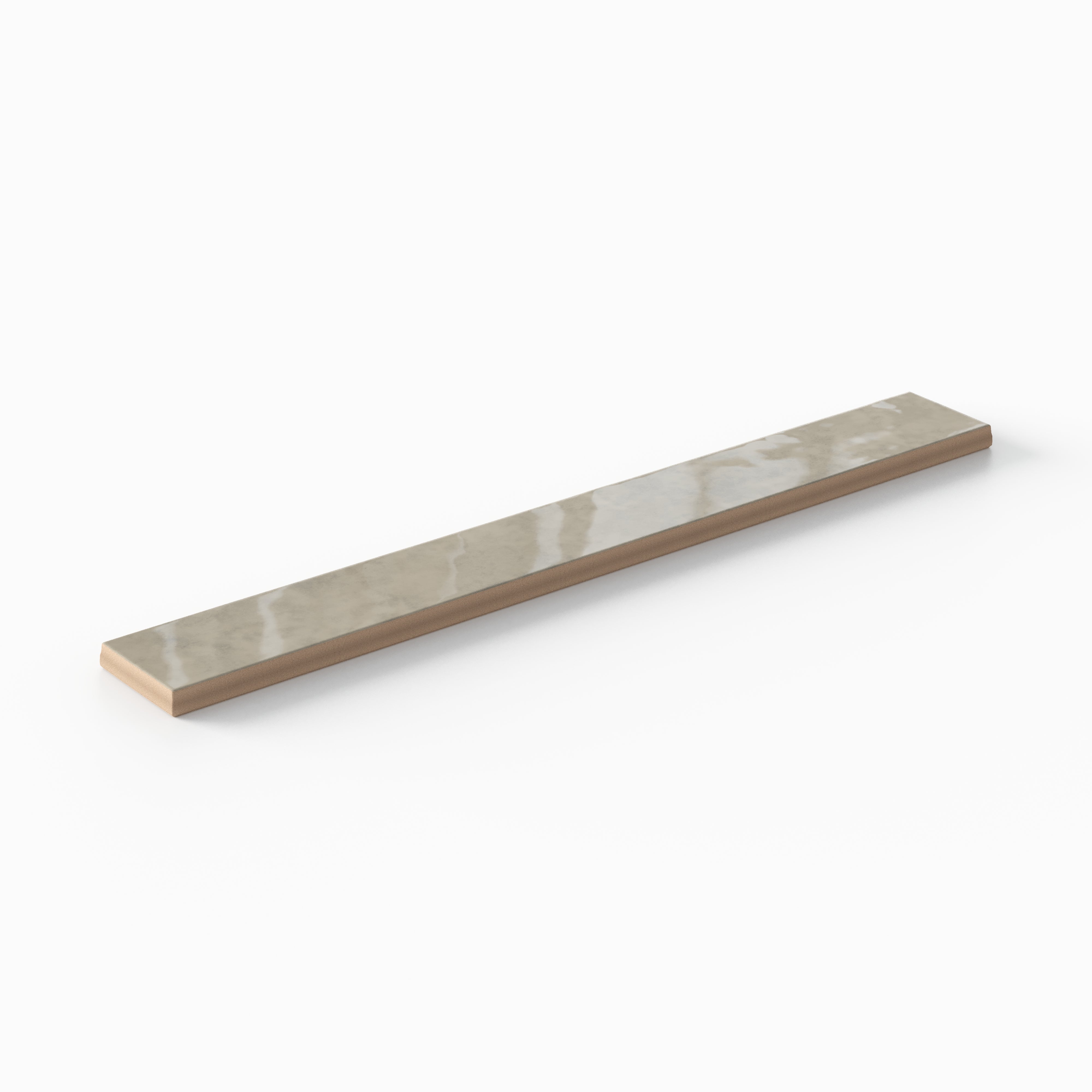 Mariel 1x12 Glossy Porcelain Tile in Sand