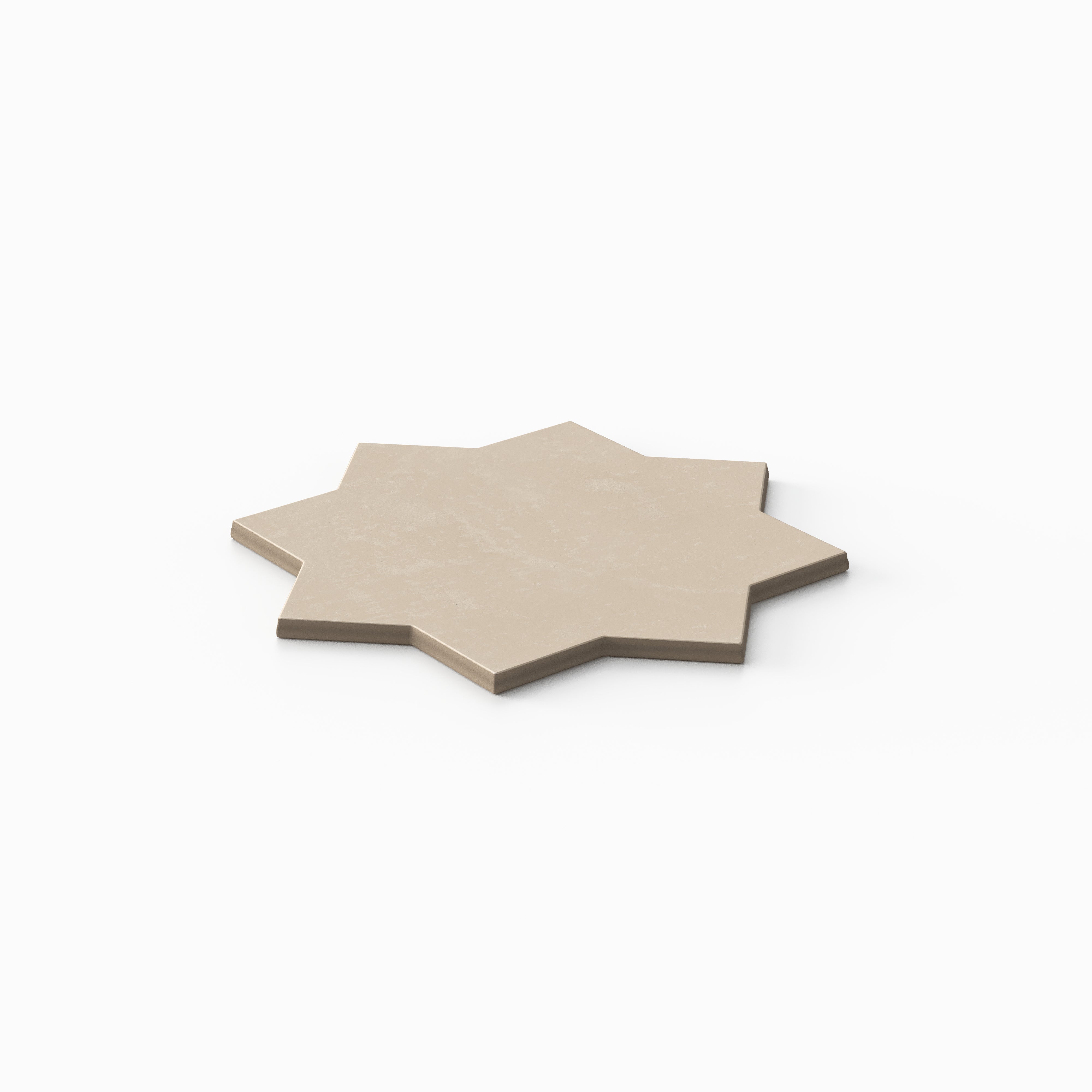 Isabel 6x6 Matte Porcelain Star Tile in Bone