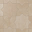 Isabel 11x11 Matte Porcelain Tile Star in Sand and Cross in Sand
