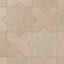 Isabel 11x11 Matte Porcelain Tile Star in Sand and Cross in Rosewood