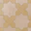 Isabel 11x11 Matte Porcelain Tile Star in Rosewood and Cross in Daffodil