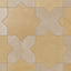 Isabel 11x11 Matte Porcelain Tile Star in Daffodil and Cross in Sand