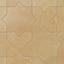 Isabel 11x11 Matte Porcelain Tile Star in Daffodil and Cross in Daffodil