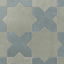 Isabel 11x11 Matte Porcelain Tile Star in Seasalt and Cross in Slate