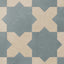 Isabel 11x11 Matte Porcelain Tile Star in Slate and Cross in Bone